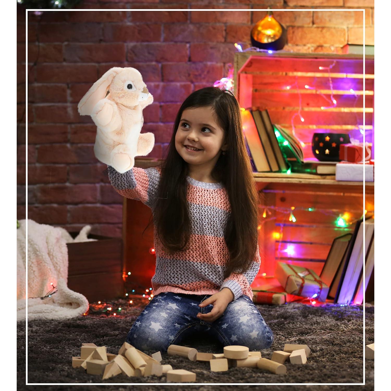 Títere de Mano Conejo DolliBu - Juguete de Peluche 22.86 cm