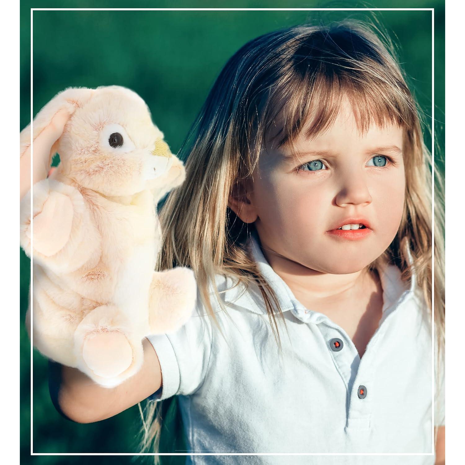 Títere de Mano Conejo DolliBu - Juguete de Peluche 22.86 cm