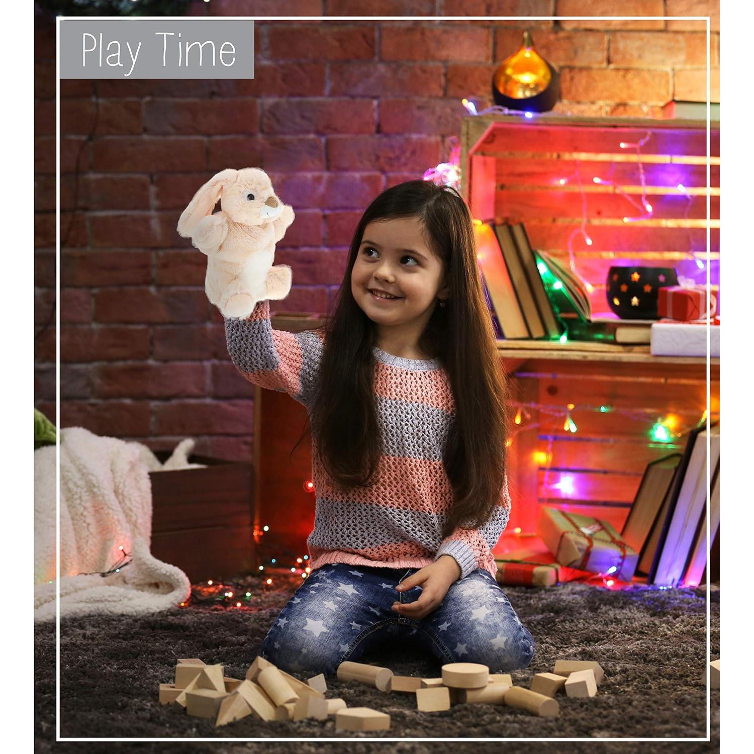 Títere de Mano Conejo DolliBu - Juguete de Peluche 22.86 cm