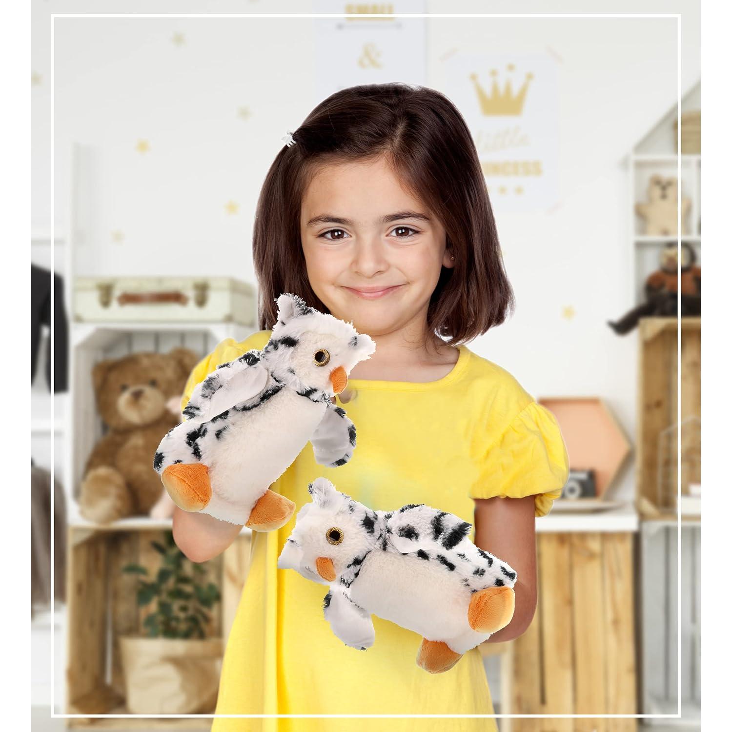 Títere de Mano Búho Blanco DolliBu - Juguete Educativo 24 cm