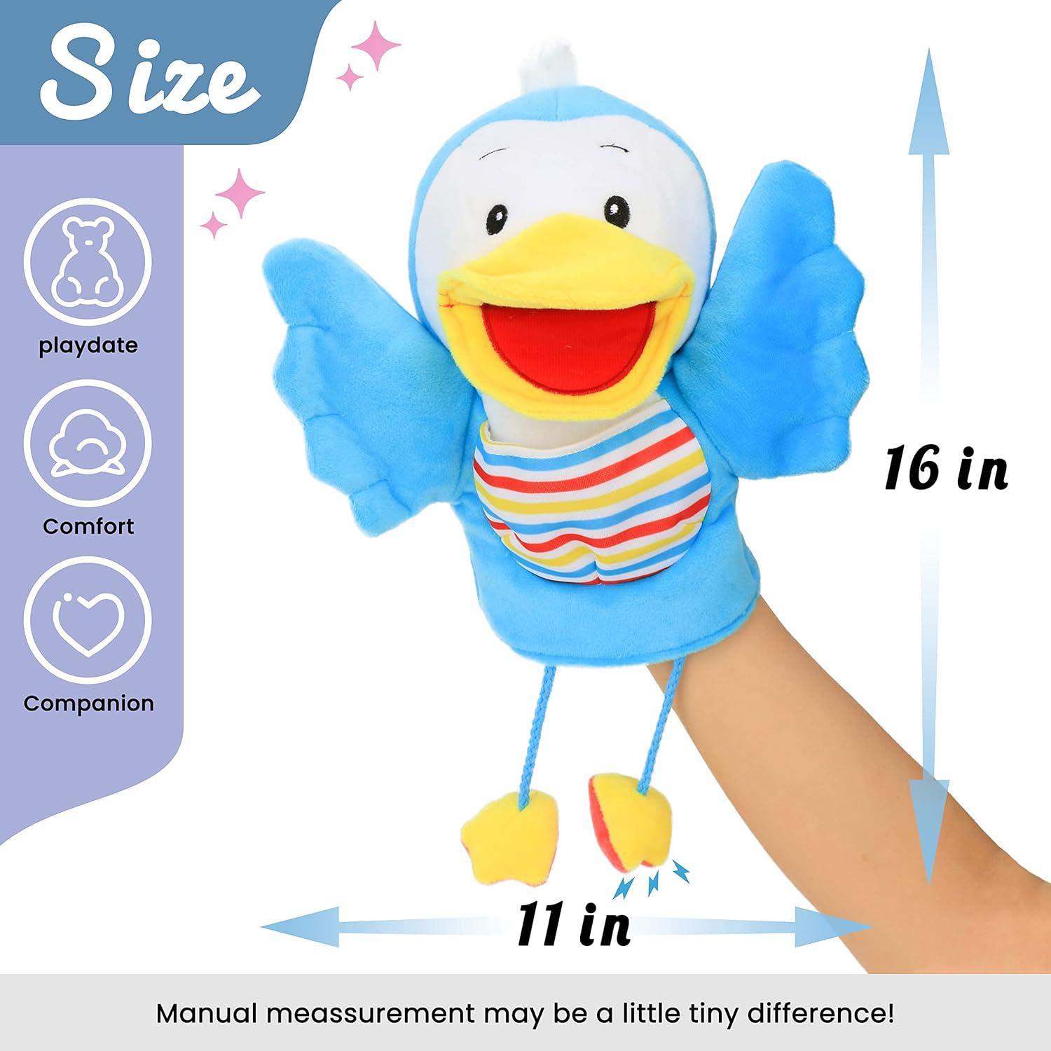 Títere de Peluche Hopearl Pájaro Azul 40.64 cm Interactivo