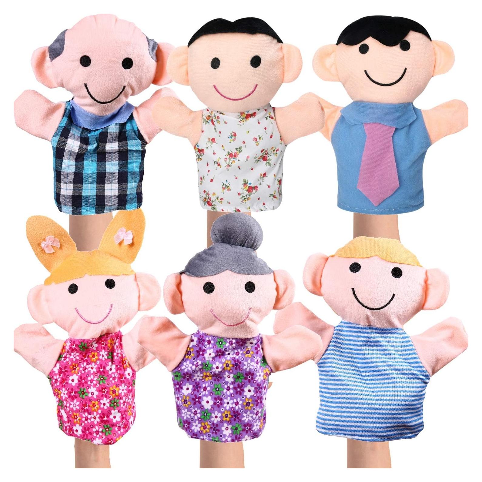Juego de Marionetas de Mano Better Line - 6 Piezas Familiares 23 cm