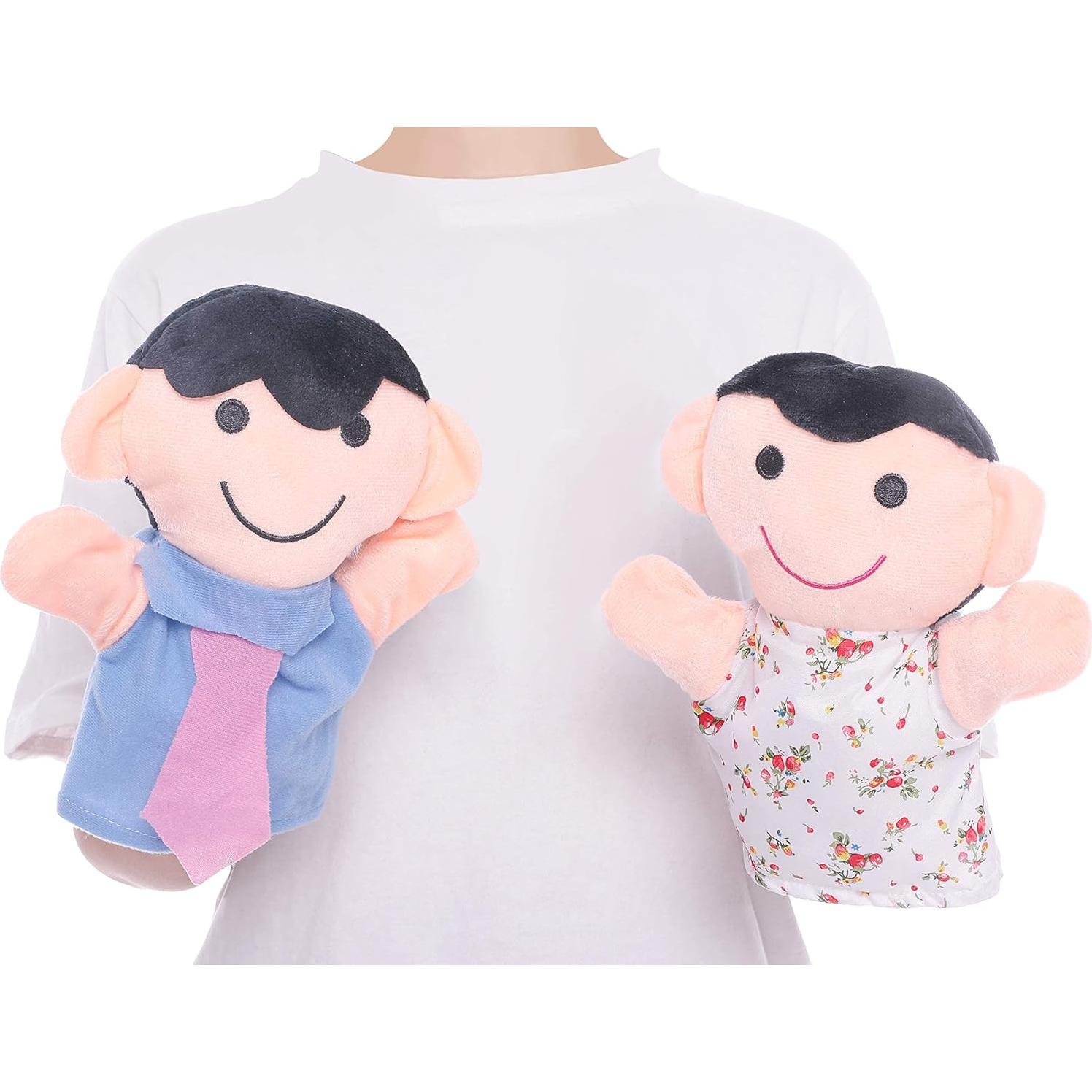 Juego de Marionetas de Mano Better Line - 6 Piezas Familiares 23 cm