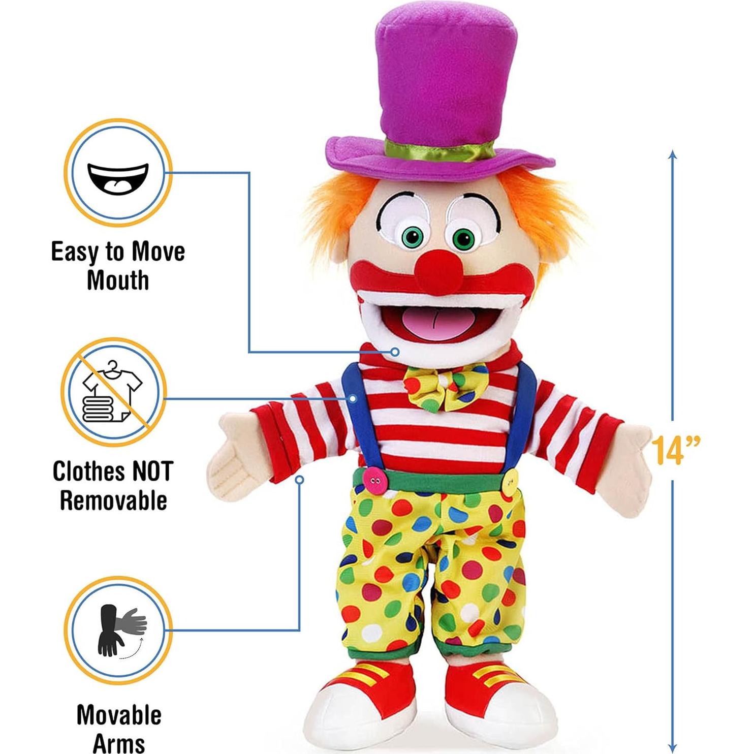 Títere de Mano Payaso Silly Puppets 35.56 cm