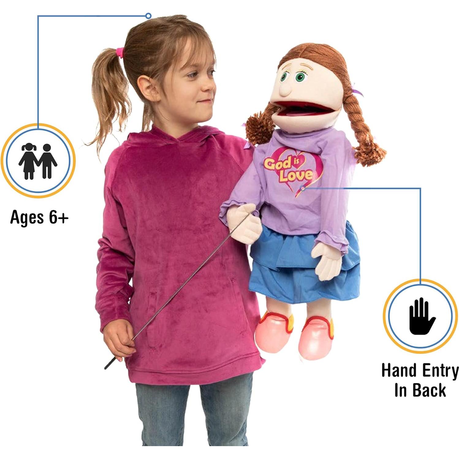 Títere de Ministerio Cristiano Amy Tonto 40.6 cm Dios es Amor