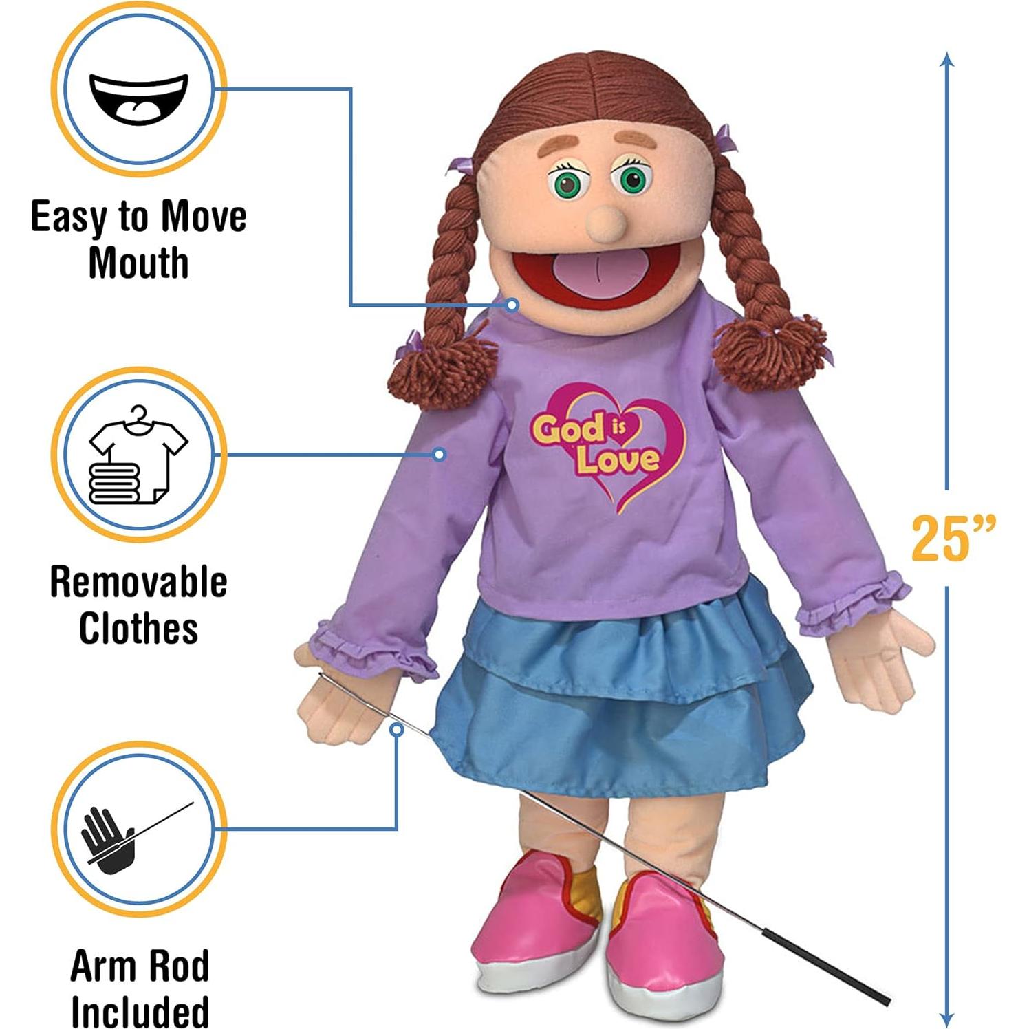 Títere de Ministerio Cristiano Amy Tonto 40.6 cm Dios es Amor