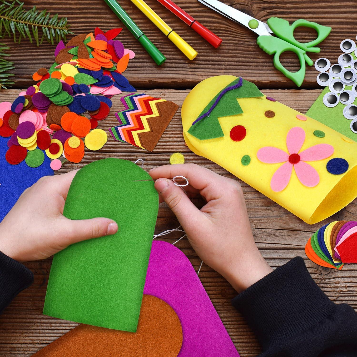 Kit de Marionetas de Mano Liliful 32 Piezas Fieltro DIY