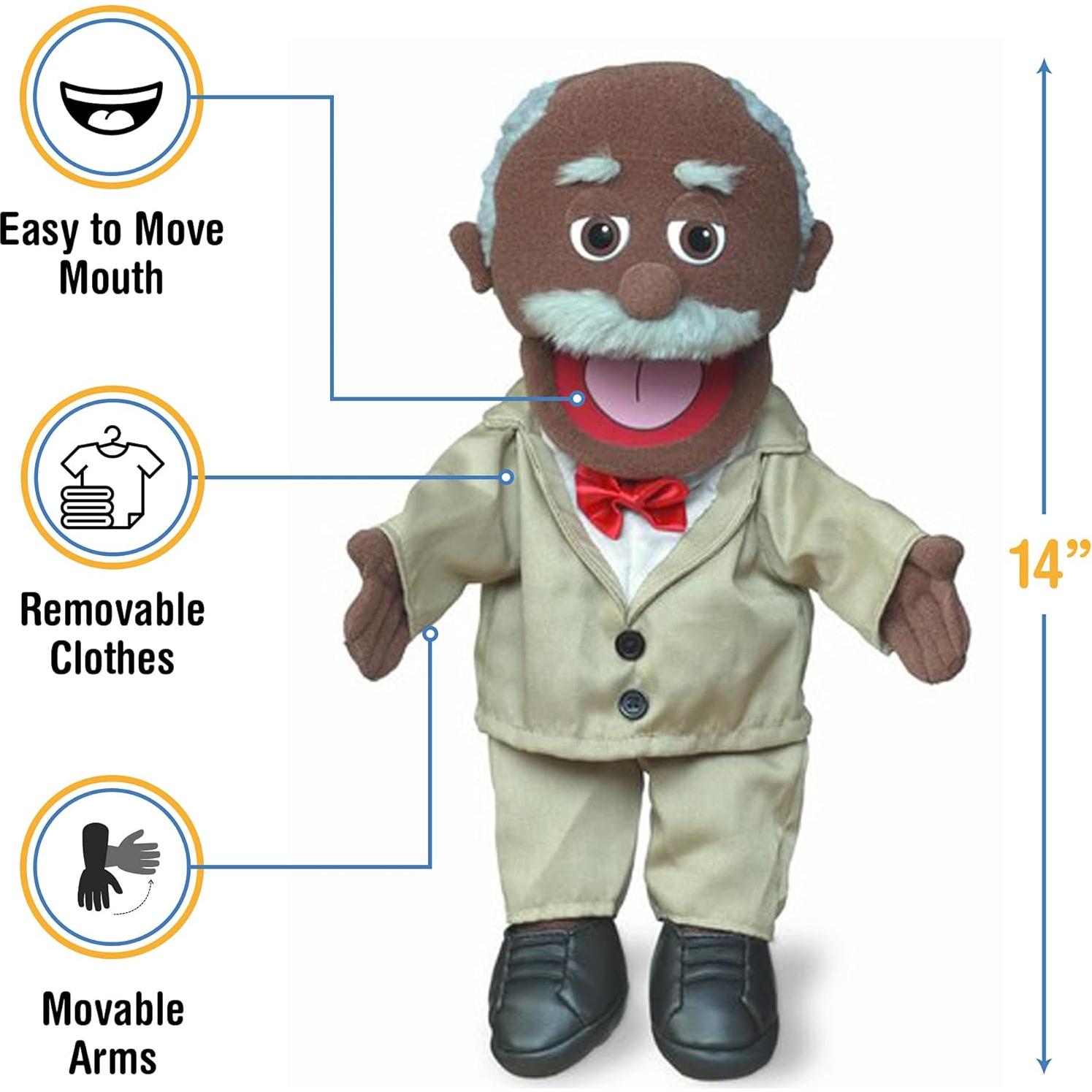 Marioneta de Mano Abuelo Negro Silly Puppets 35.56 cm