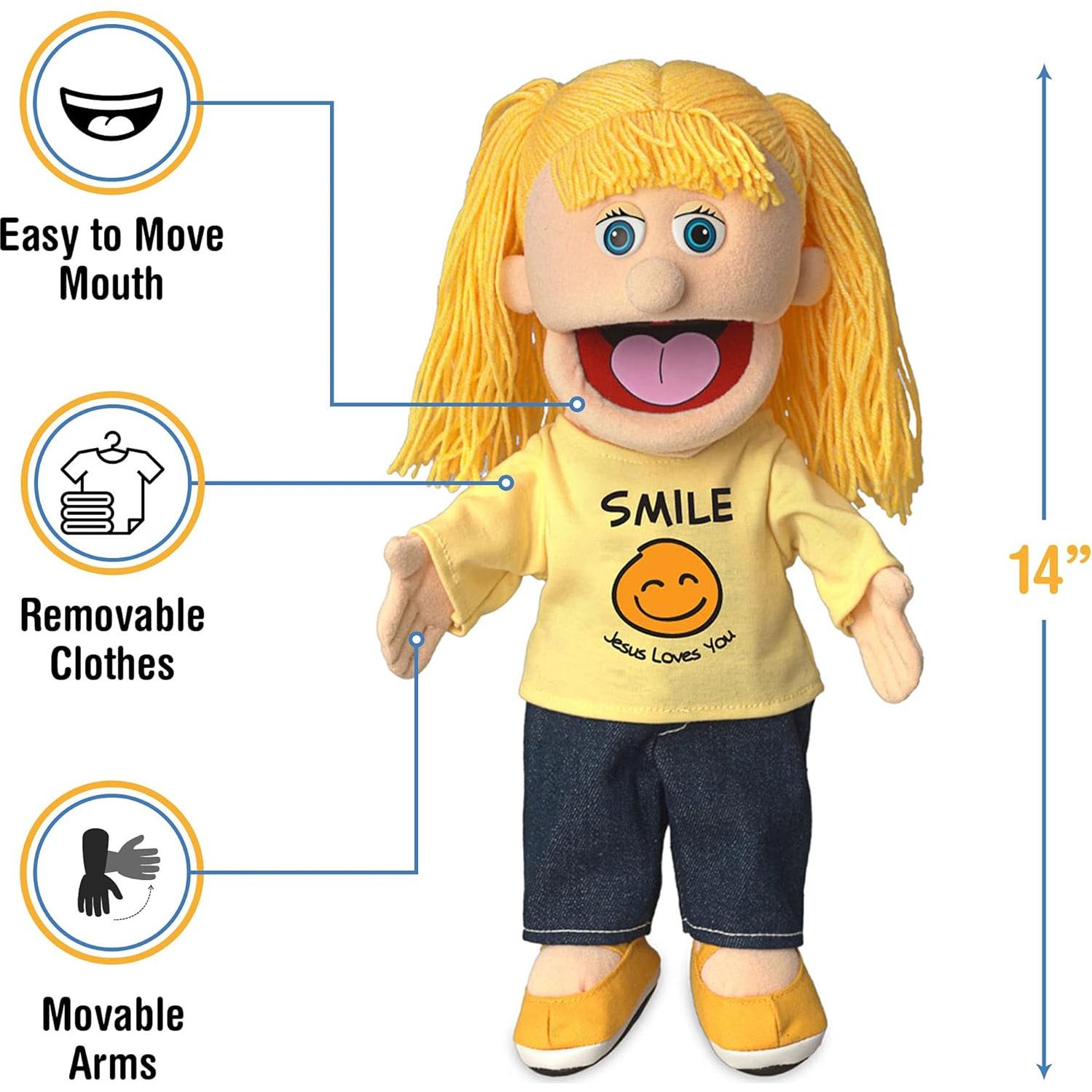 Marioneta de Mano Silly Puppets 35.56 cm Niña Durazno