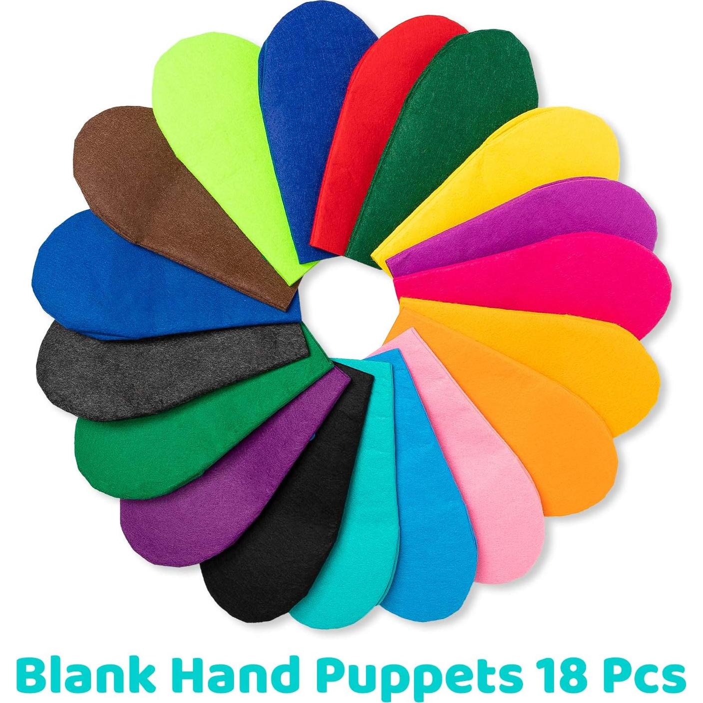 Kit de Títeres de Mano WATINC 18 Piezas Multicolor DIY