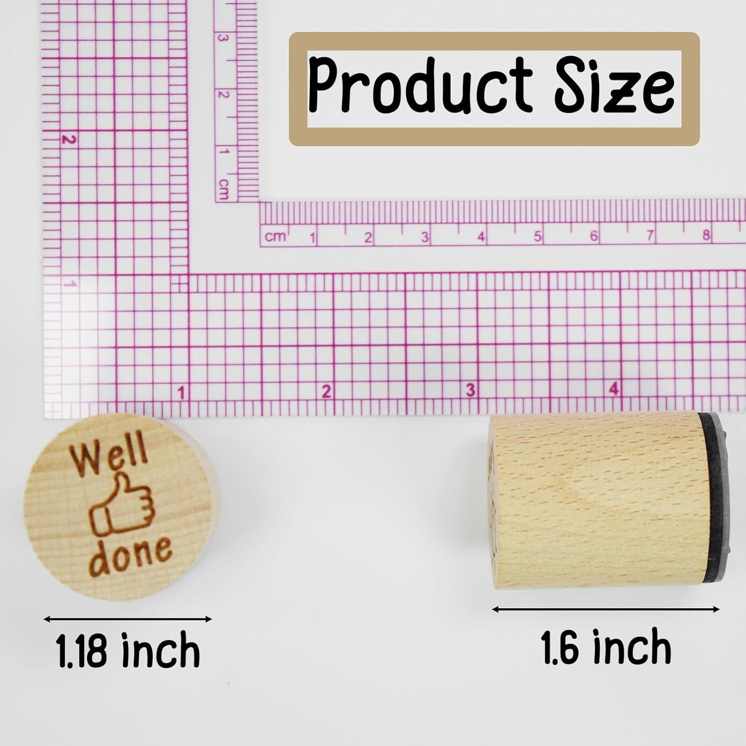 Sellos de Goma para Maestros Happylain - 6 PCS, 3x4 cm