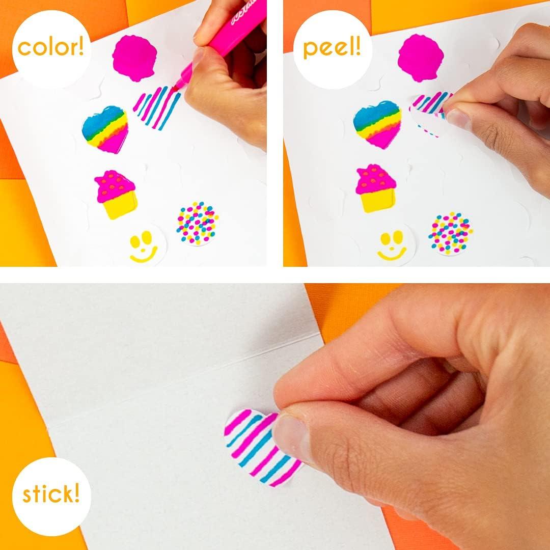 Juego de Sellos de Madera Horizon Group USA - 15 Sellos, 6 Tarjetas, 3 Marcadores