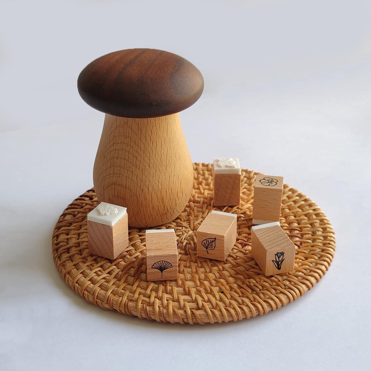 Juego de 25 Sellos de Madera Botánicos Arcemain 1.5cm