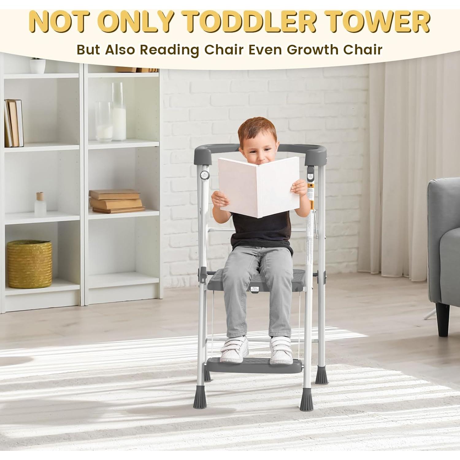 Taburete Plegable para Niños HBTower 2 Pasos Antideslizante