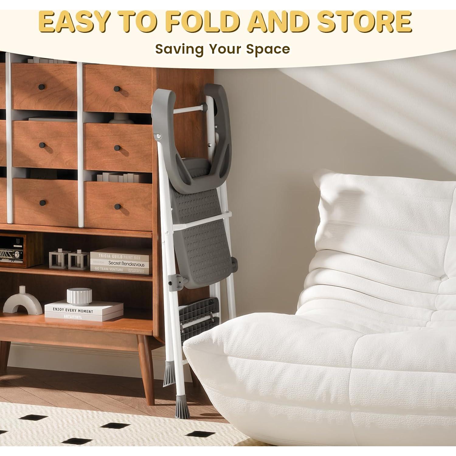 Taburete Plegable para Niños HBTower 2 Pasos Antideslizante