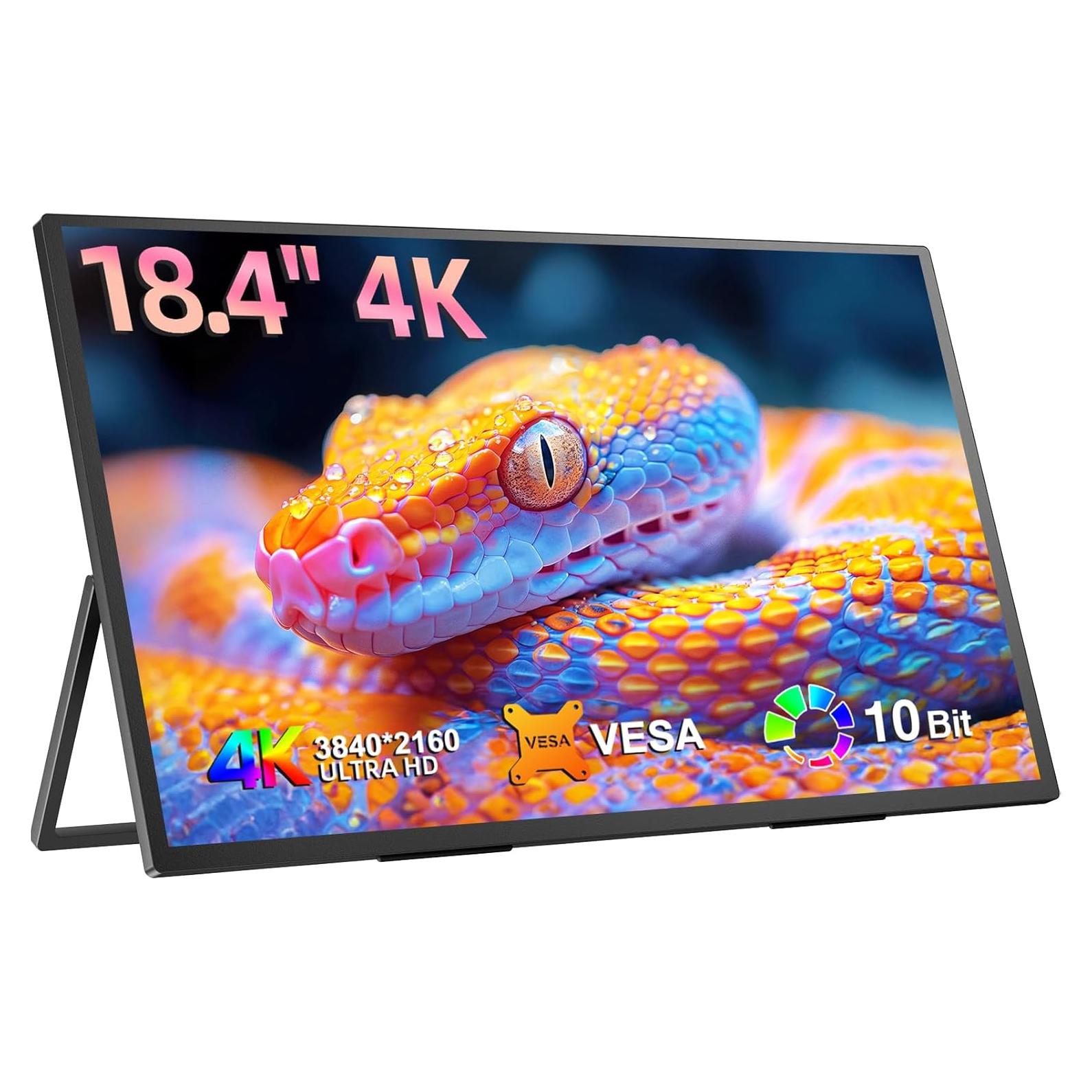 Monitor Portátil EVICIV 4K 18.4" 3840x2160 VESA Ajustable