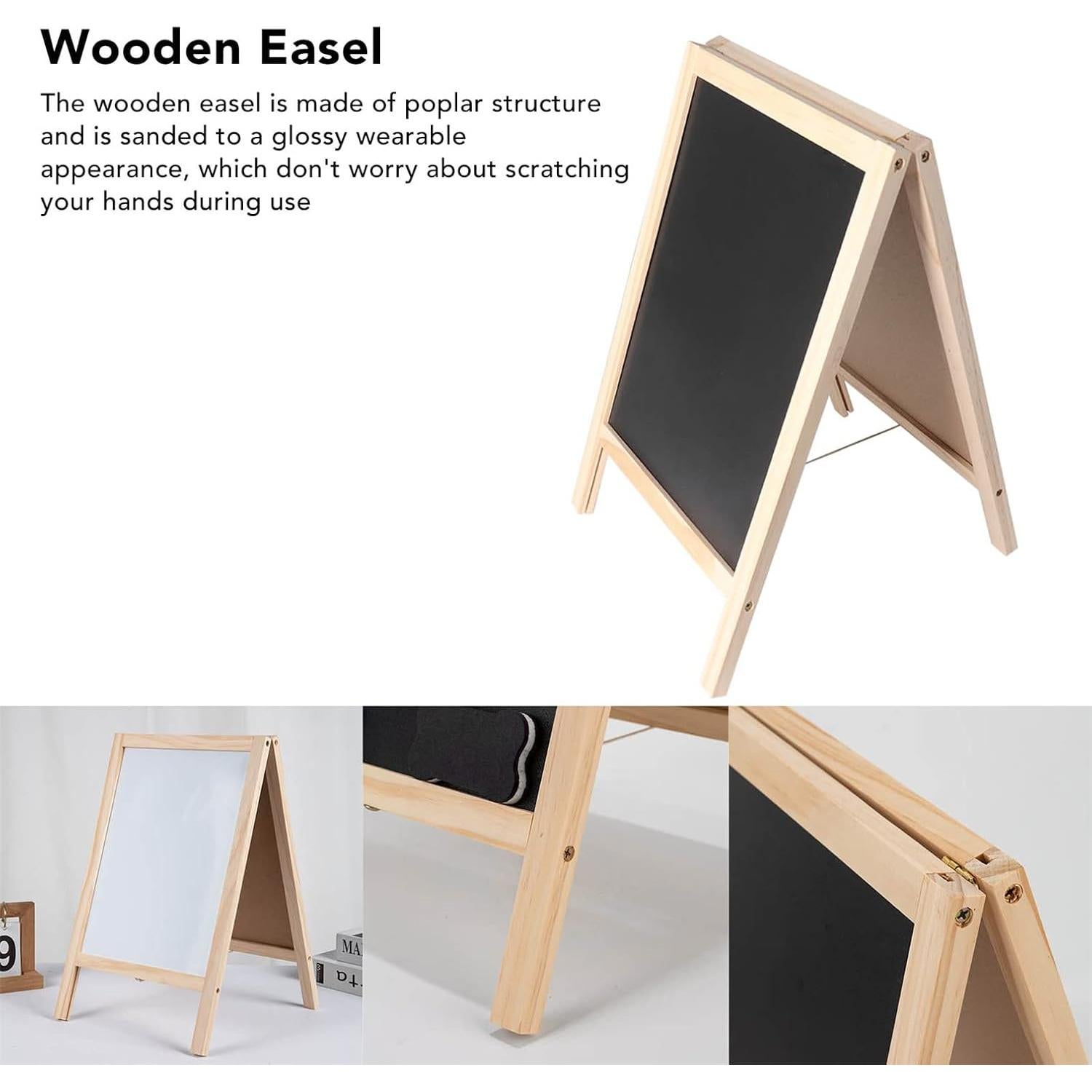 Caballete Infantil JANCAN Doble Cara Plegable 25x40cm Madera