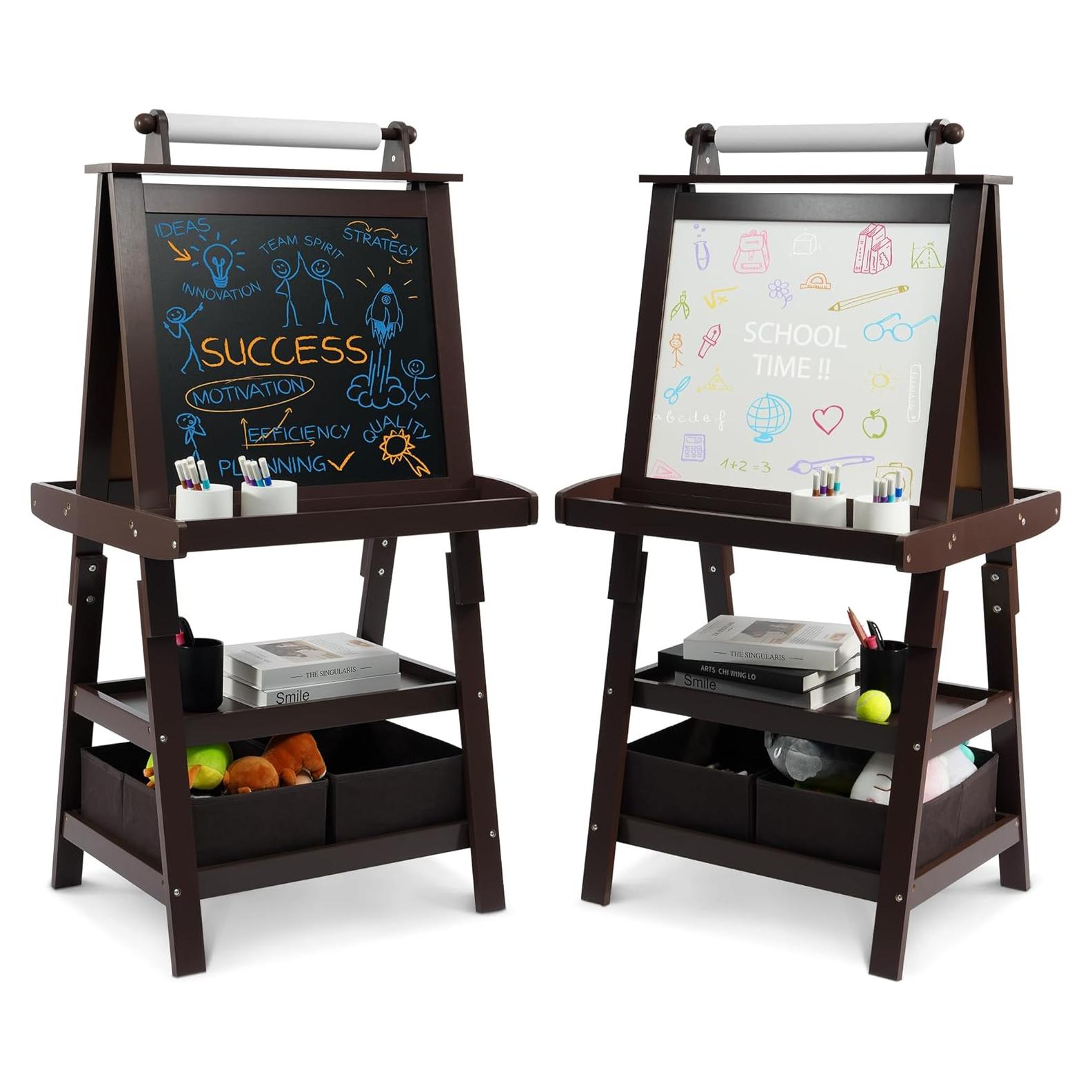 Caballete de Arte Elevon para Niños 3 en 1 con Pizarra Doble