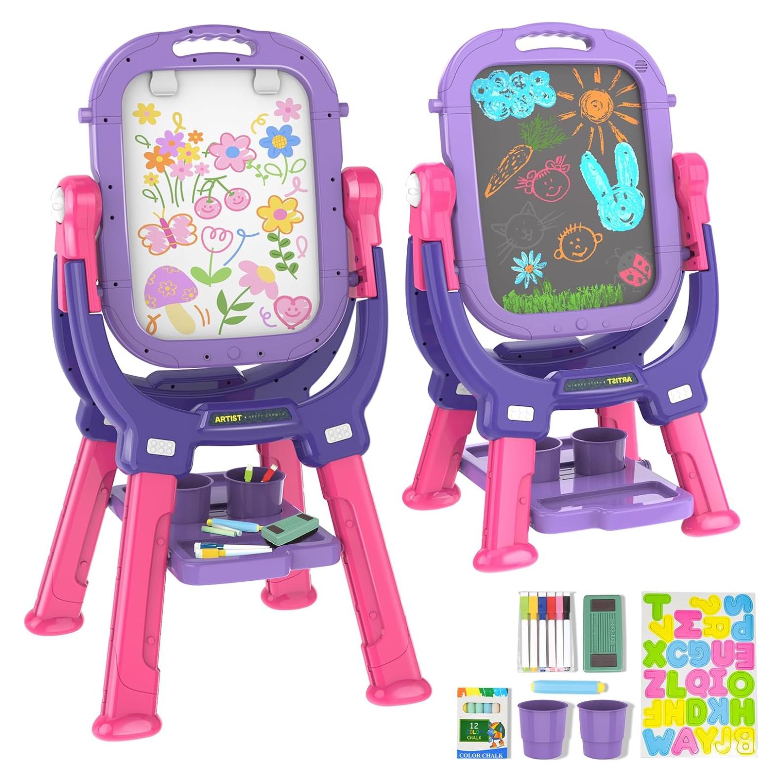 Caballete de Arte Ylovetoys Ajustable Doble Cara para Niños