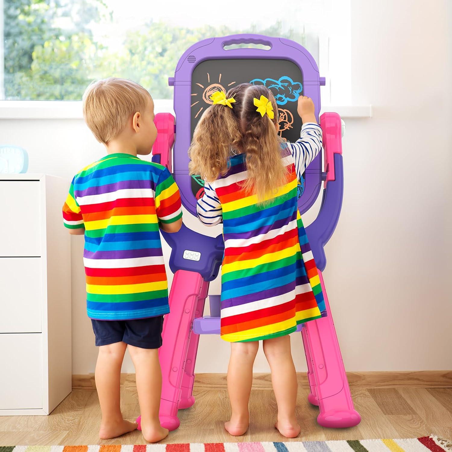 Caballete de Arte Ylovetoys Ajustable Doble Cara para Niños