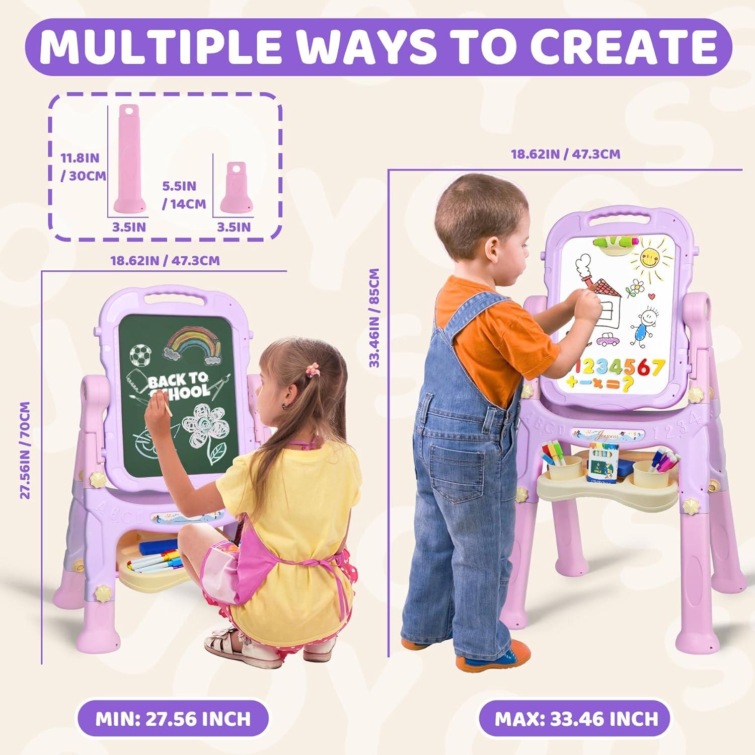 Caballete de Arte Joyooss Ajustable para Niños 3-8 Años