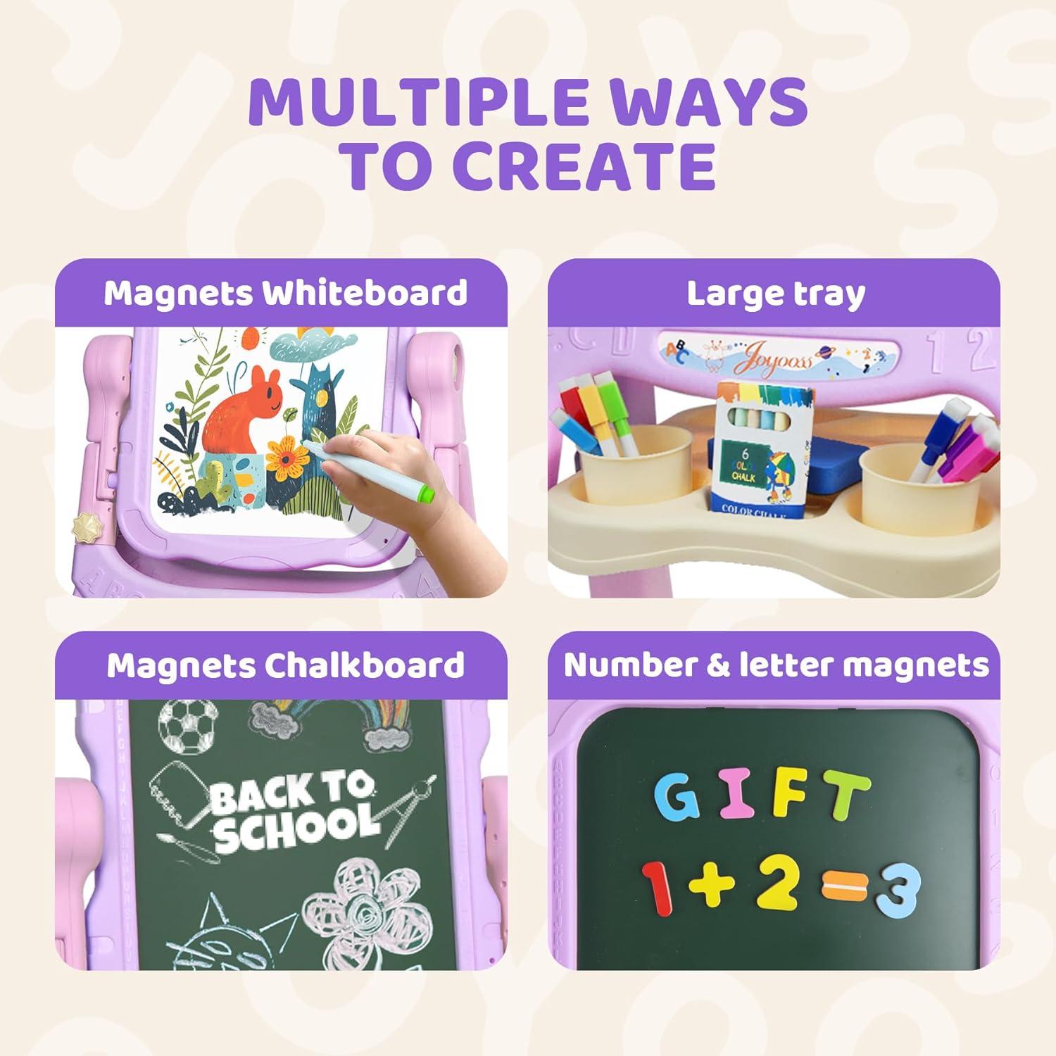 Caballete de Arte Joyooss Ajustable para Niños 3-8 Años