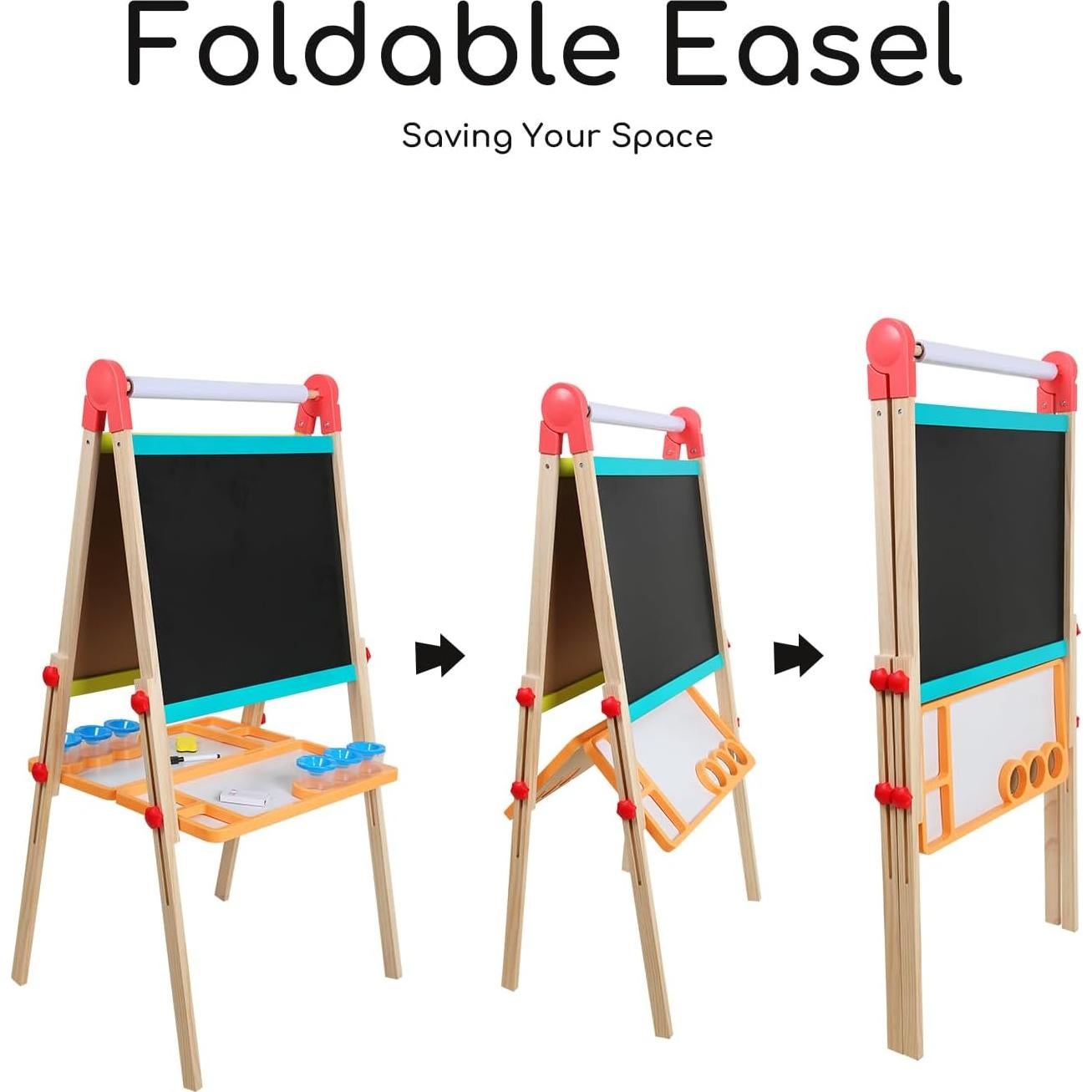 Caballete de Arte Plegable Vigorange para Niños 2-12 Años