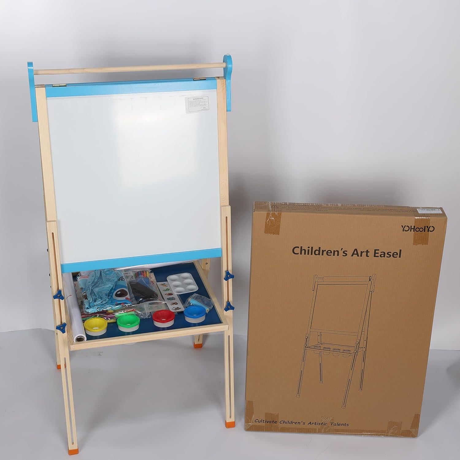 Caballete de Madera para Niños YOHOOLYO Doble Cara Ajustable