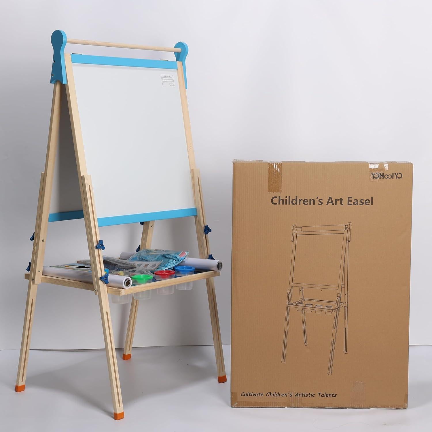 Caballete de Madera para Niños YOHOOLYO Doble Cara Ajustable