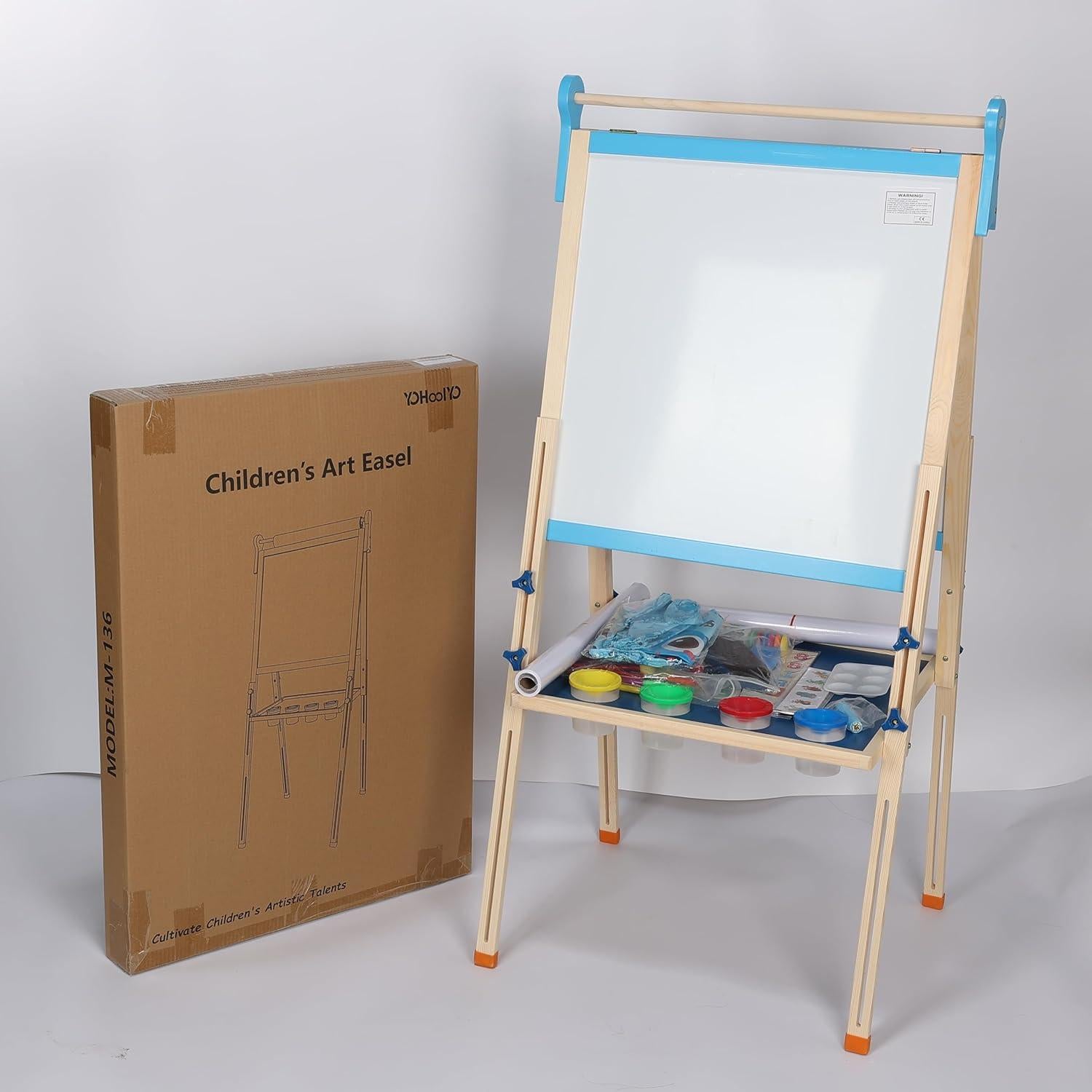 Caballete de Madera para Niños YOHOOLYO Doble Cara Ajustable