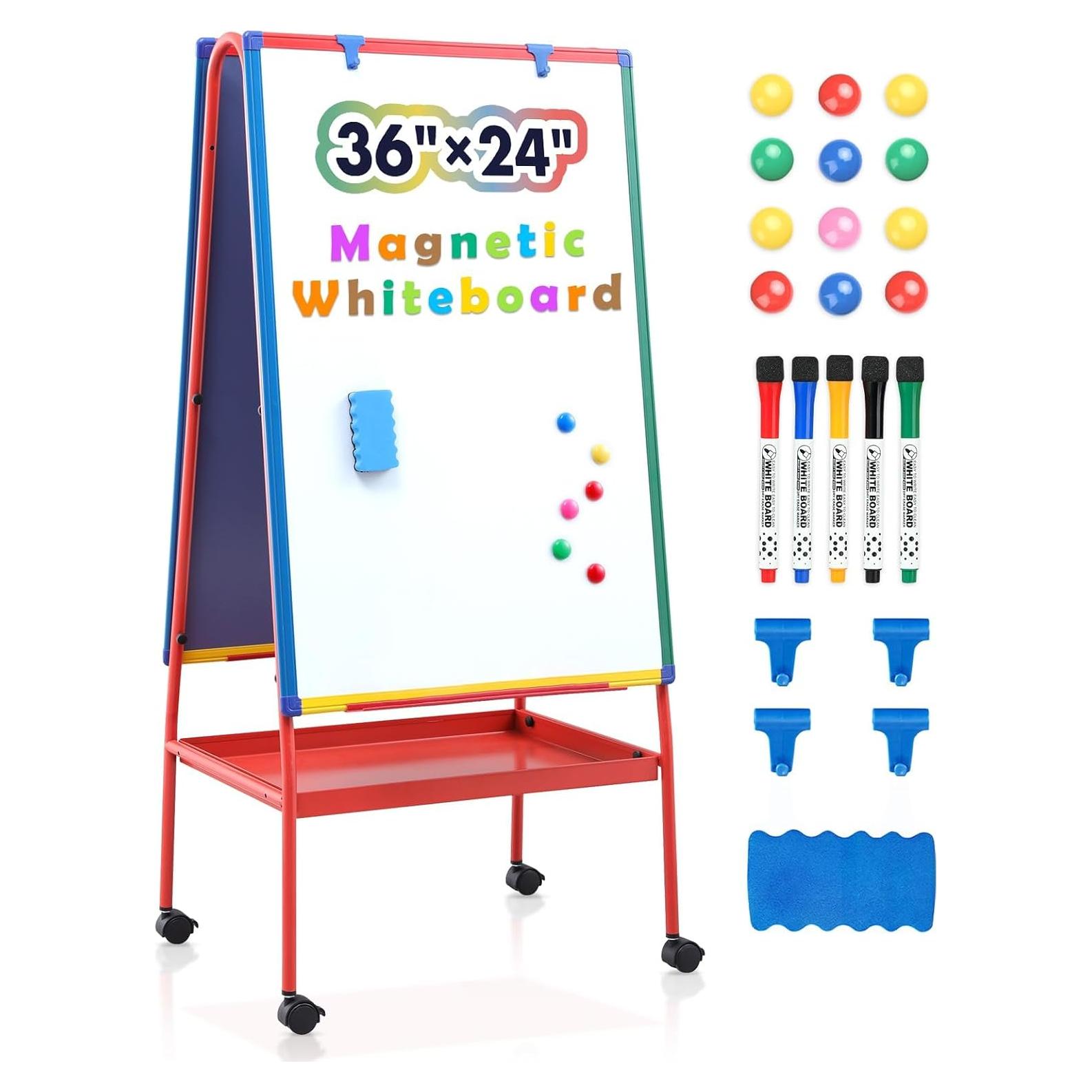 Tablero Blanco Móvil Doble Cara SWANCROWN 91.4x61 cm Ajustable