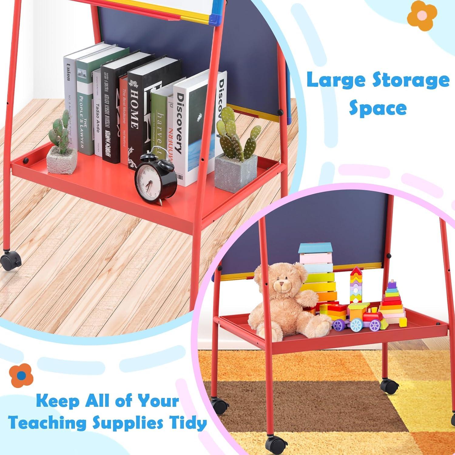 Tablero Blanco Móvil Doble Cara SWANCROWN 91.4x61 cm Ajustable