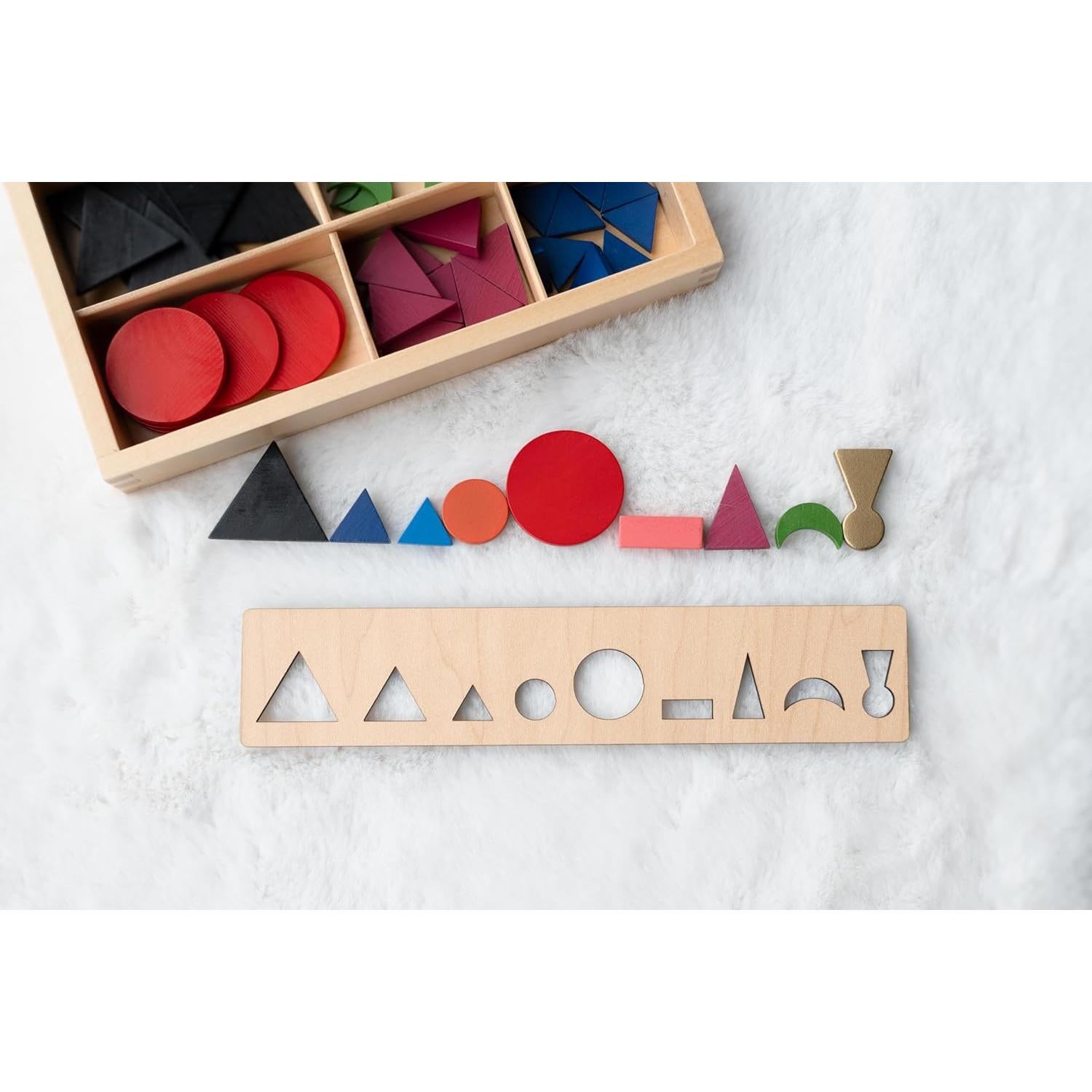 Plantilla de Gramática Montessori de Madera - Aprendizaje de Partes del Discurso