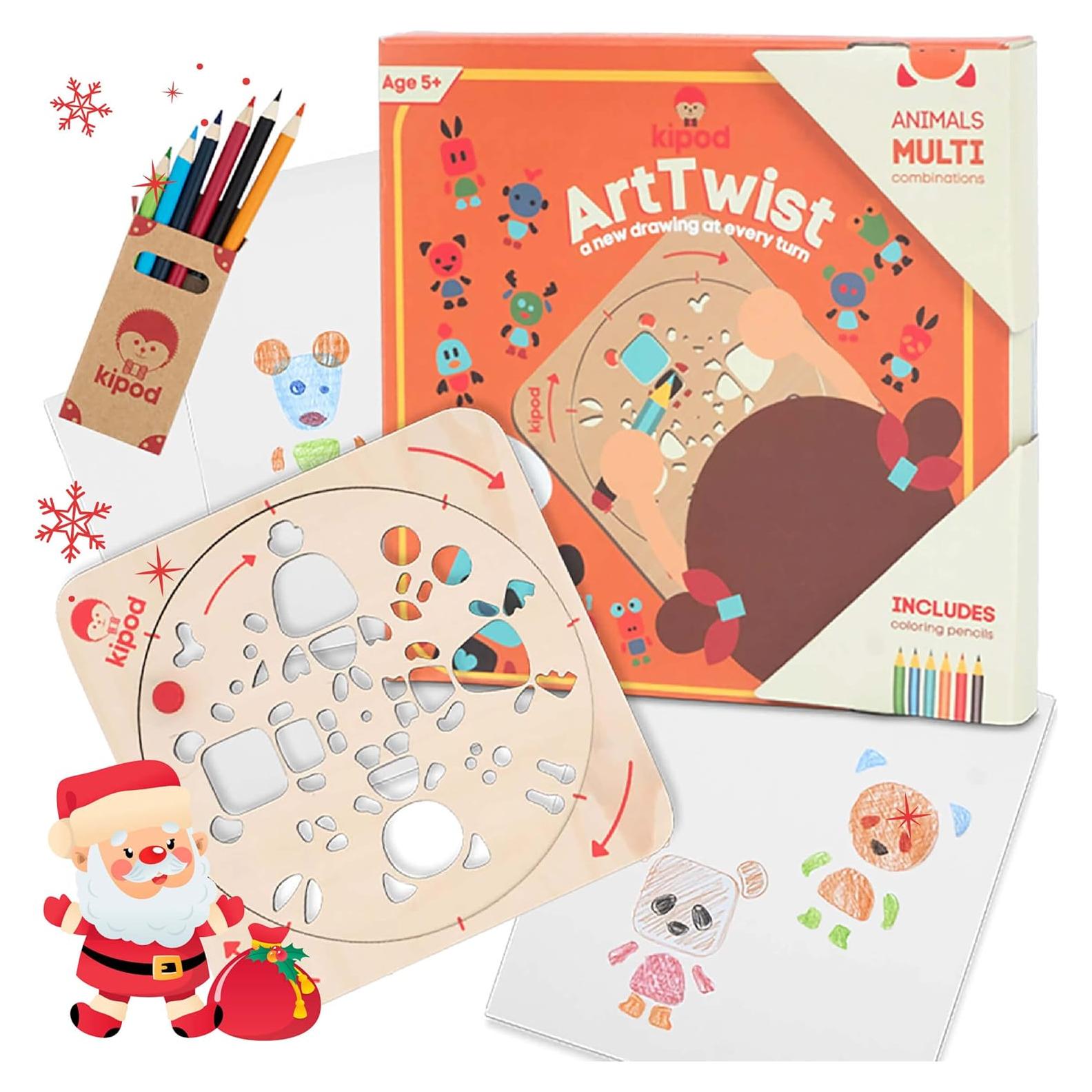 Kit de Dibujo ArtTwist Kipod - Plantillas de Madera con Lápices