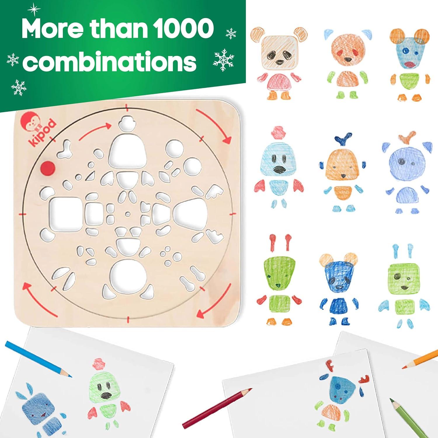 Kit de Dibujo ArtTwist Kipod - Plantillas de Madera con Lápices