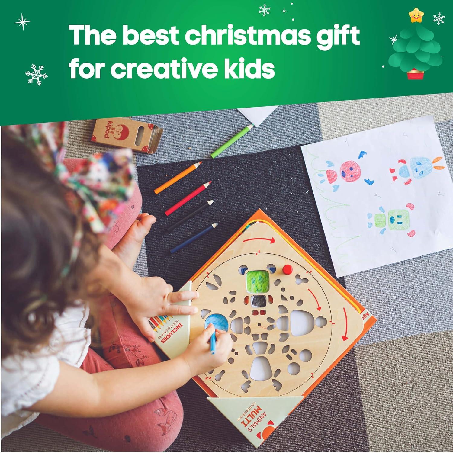 Kit de Dibujo ArtTwist Kipod - Plantillas de Madera con Lápices