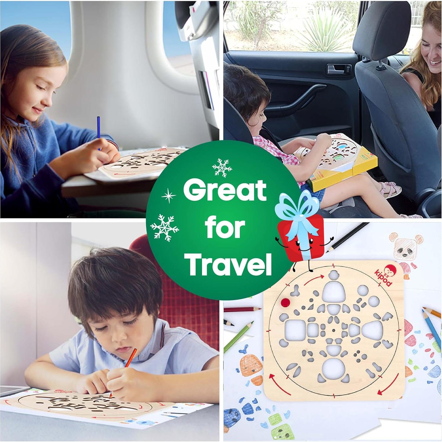 Kit de Dibujo ArtTwist Kipod - Plantillas de Madera con Lápices