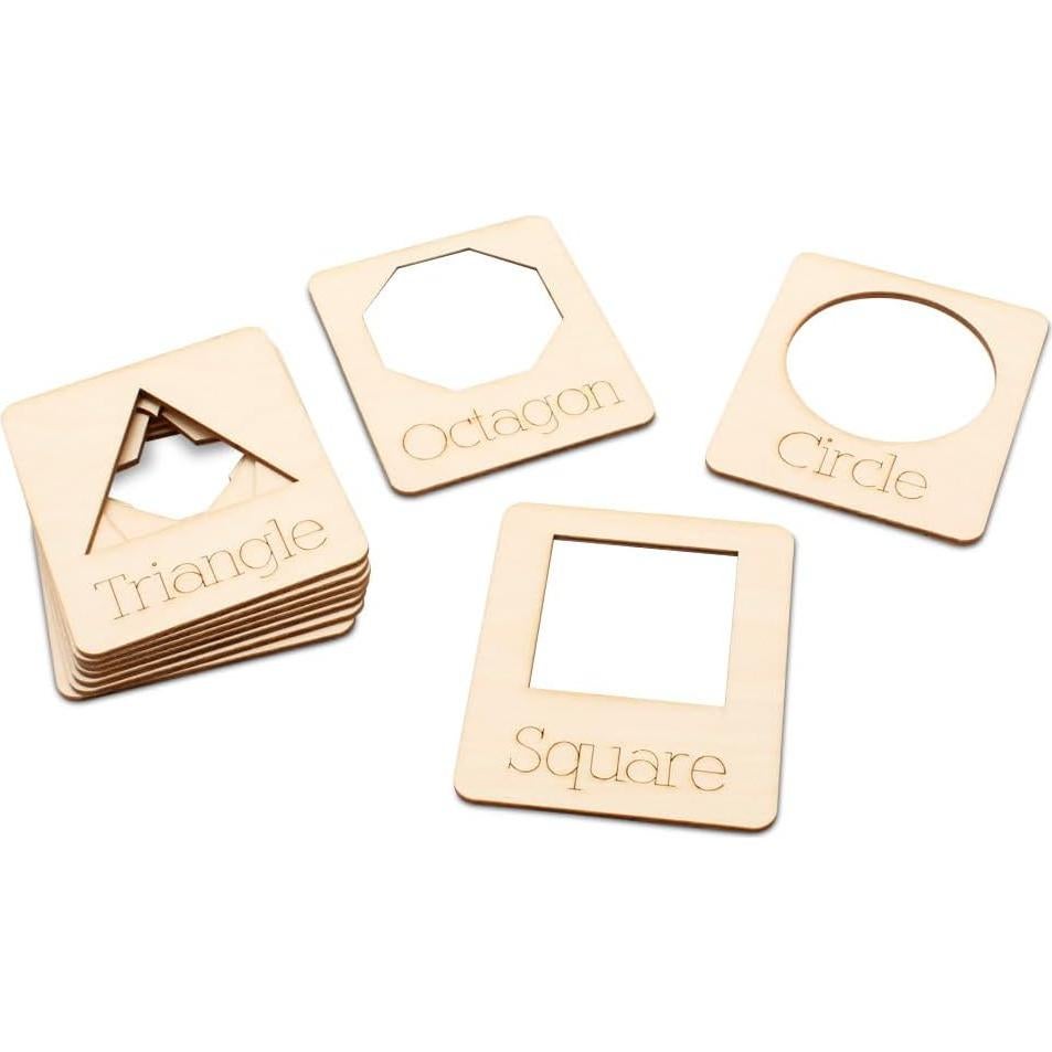 Plantillas de Geometría Reutilizables Woodpeckers 10 Formas 11.94x10.16cm