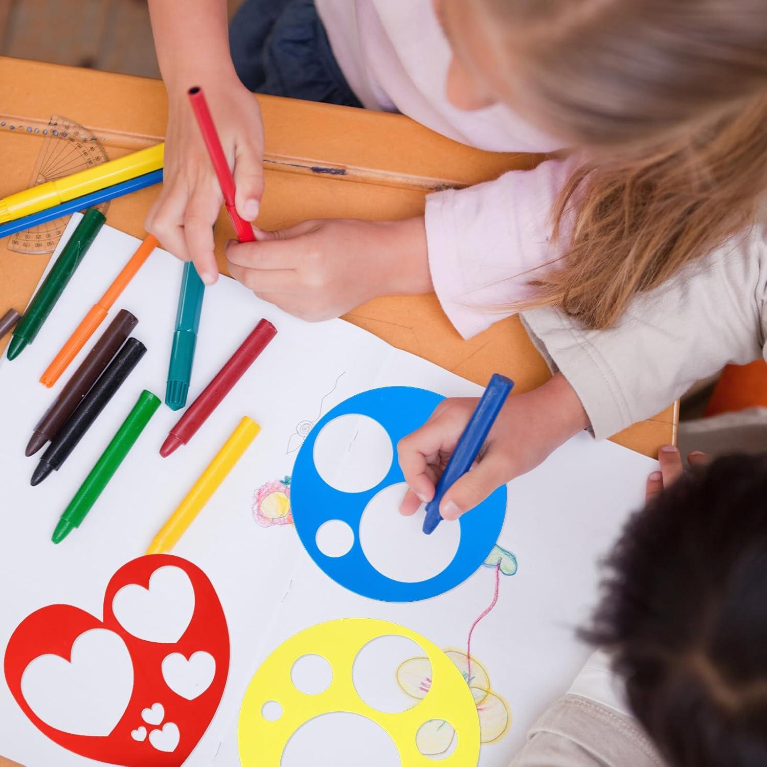 16 Plantillas Geométricas Coloridas BOHUIZ 15x15 cm para Niños