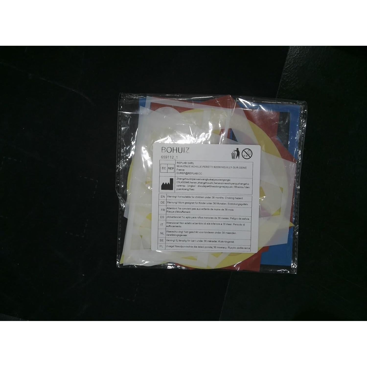 16 Plantillas Geométricas Coloridas BOHUIZ 15x15 cm para Niños