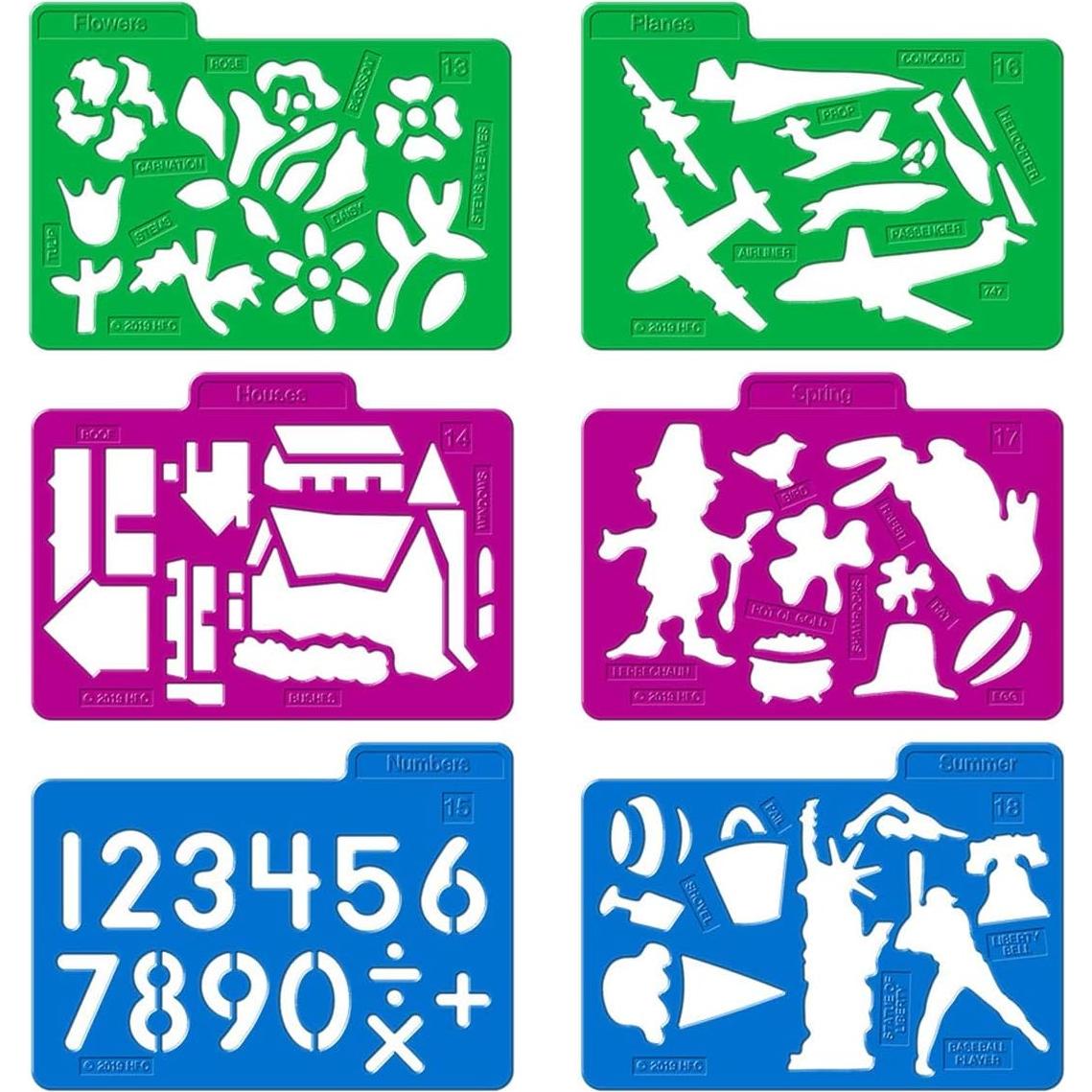 Conjunto de 24 Plantillas de Plástico Recursos Creados por Maestros