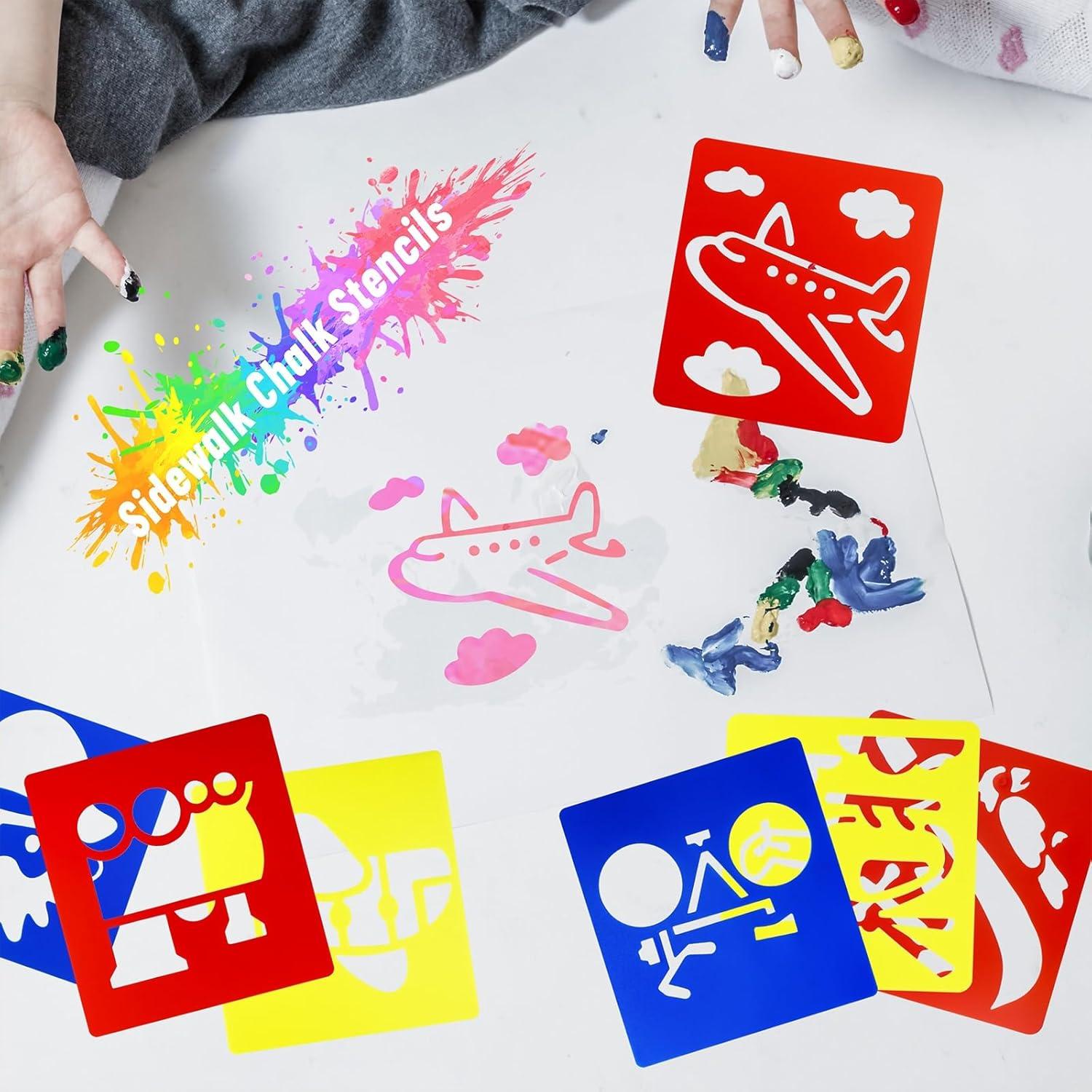 24 Plantillas de Dibujo para Niños YETOOME - Vehículos 15x14 cm