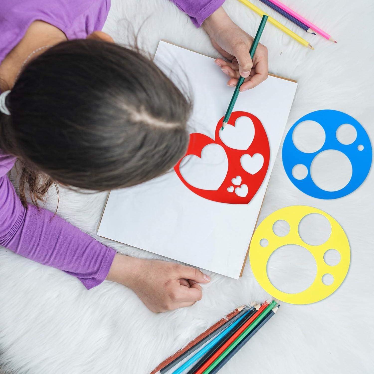 16 Plantillas Geométricas para Niños LXUEJIE 15x15 cm