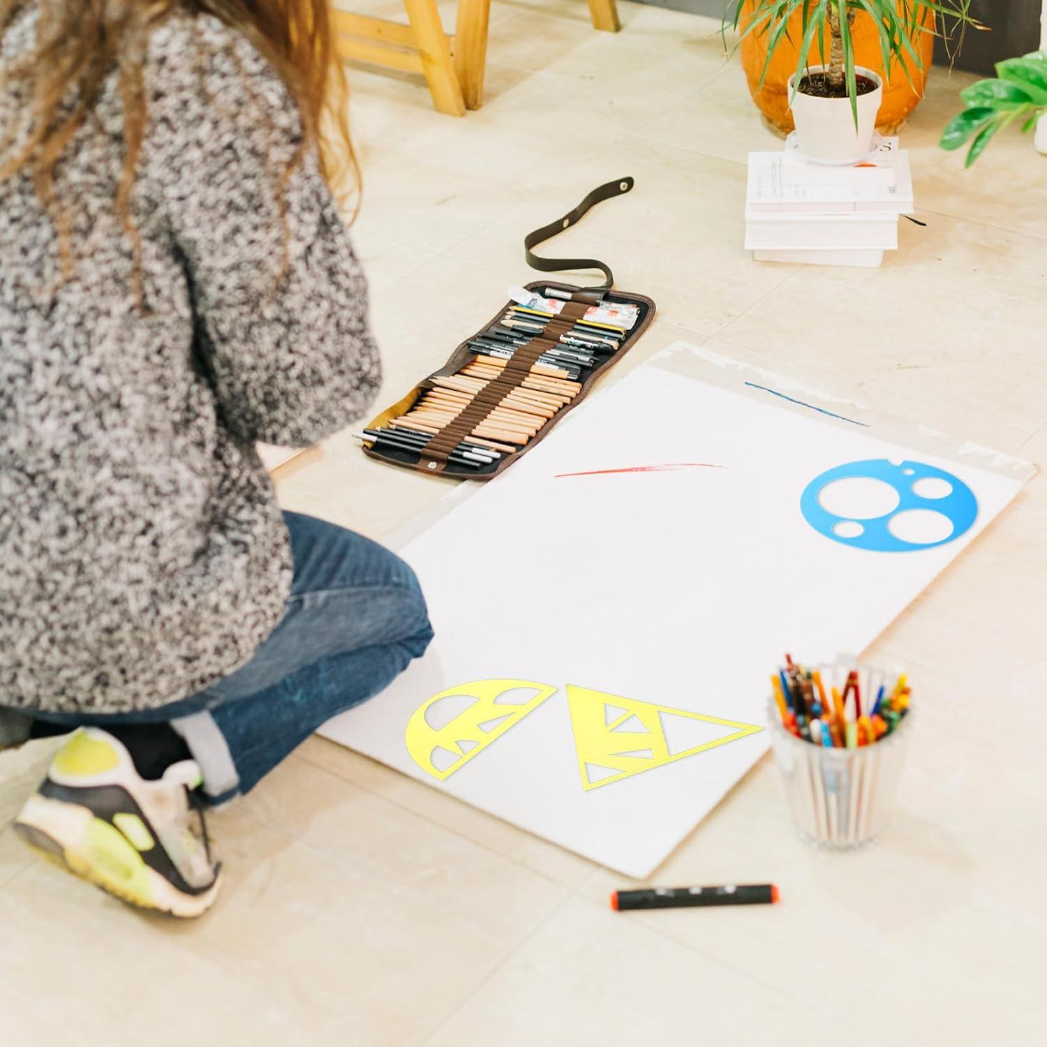 16 Plantillas Geométricas para Niños LXUEJIE 15x15 cm