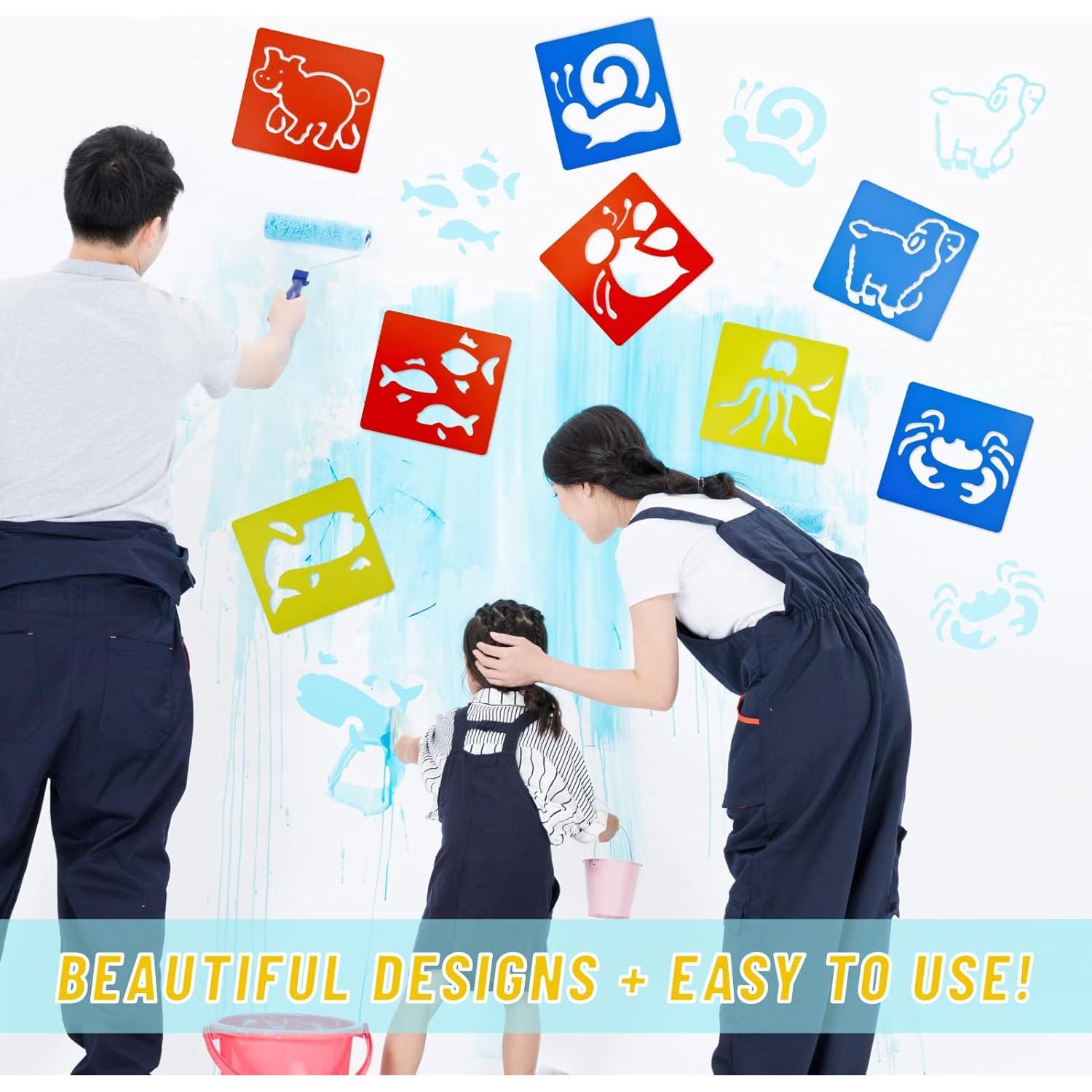 24 Plantillas de Dibujo para Niños YETOOME - Animales 15x14 cm