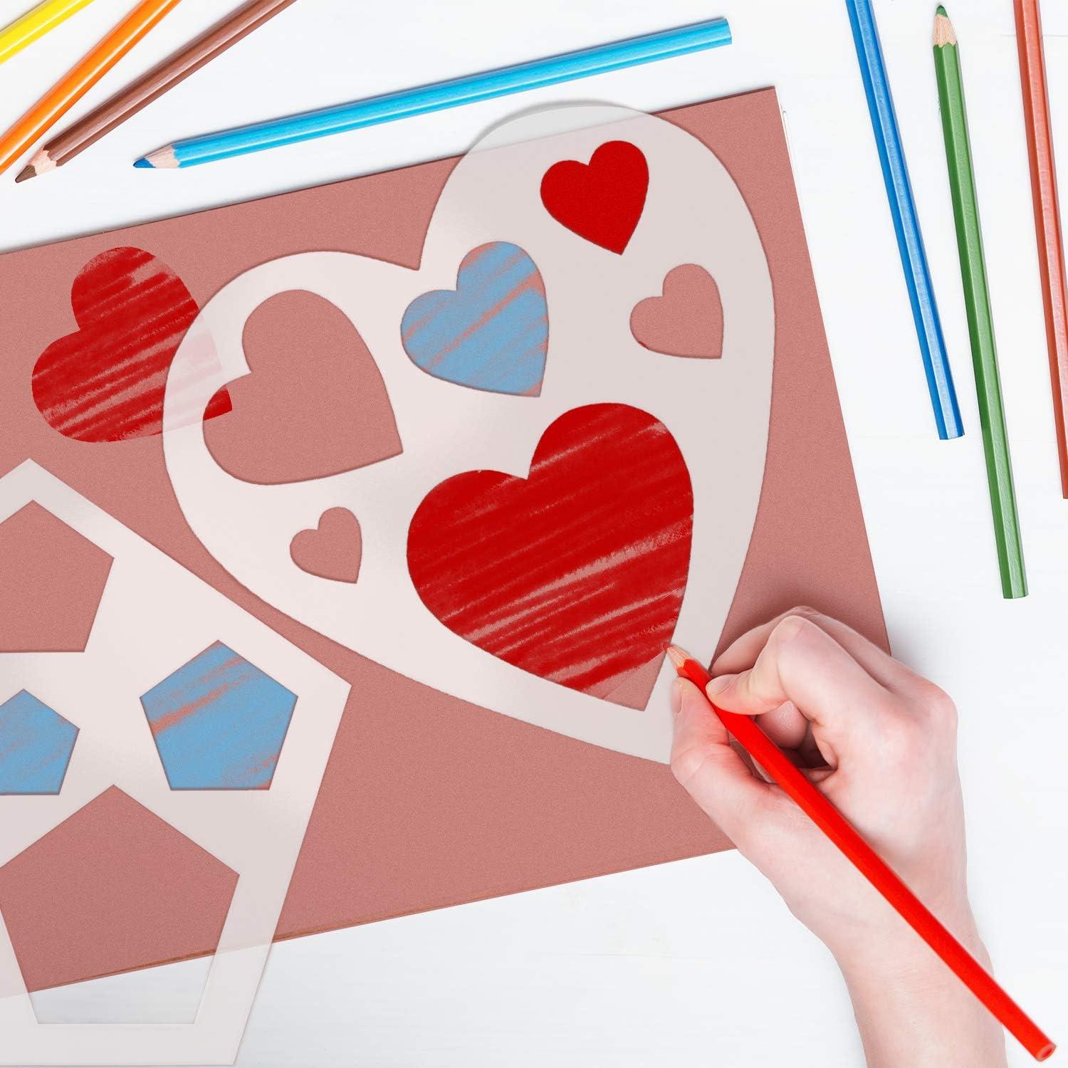 Set de 12 Plantillas de Dibujo de Plástico Outus 23x23 cm