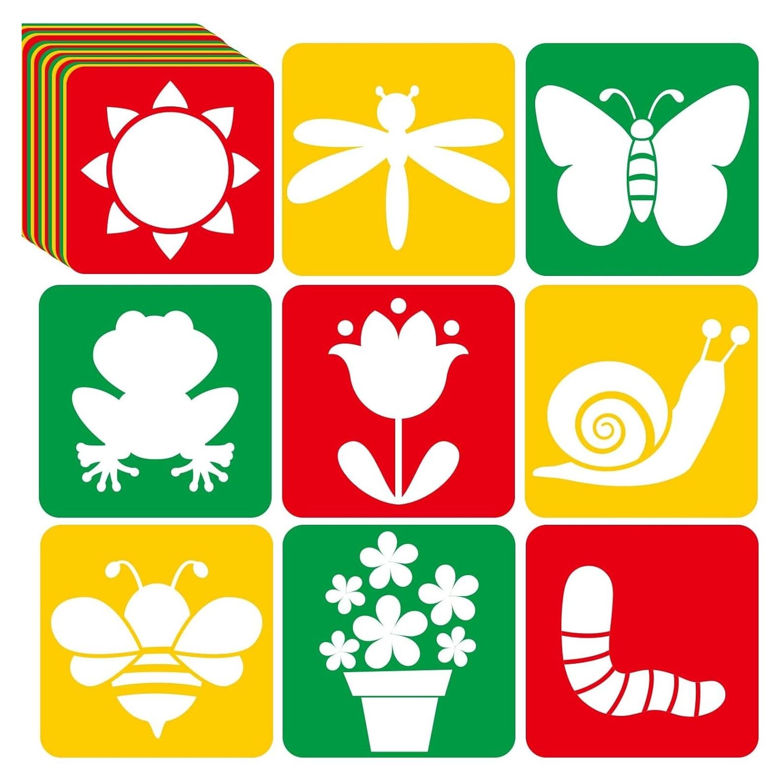 Plantillas de Dibujo Primavera Verano 36 Piezas Qyeahkj