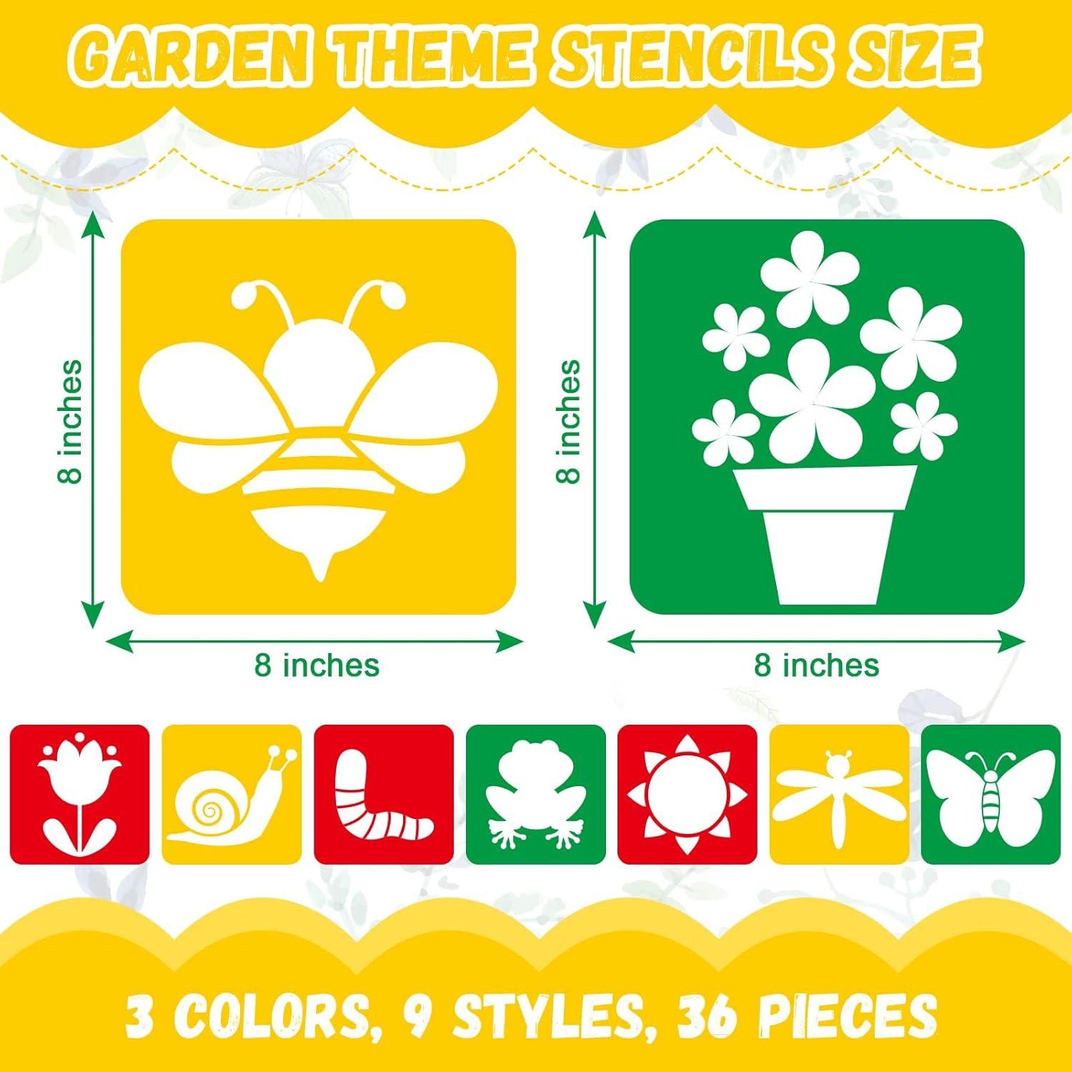 Plantillas de Dibujo Primavera Verano 36 Piezas Qyeahkj