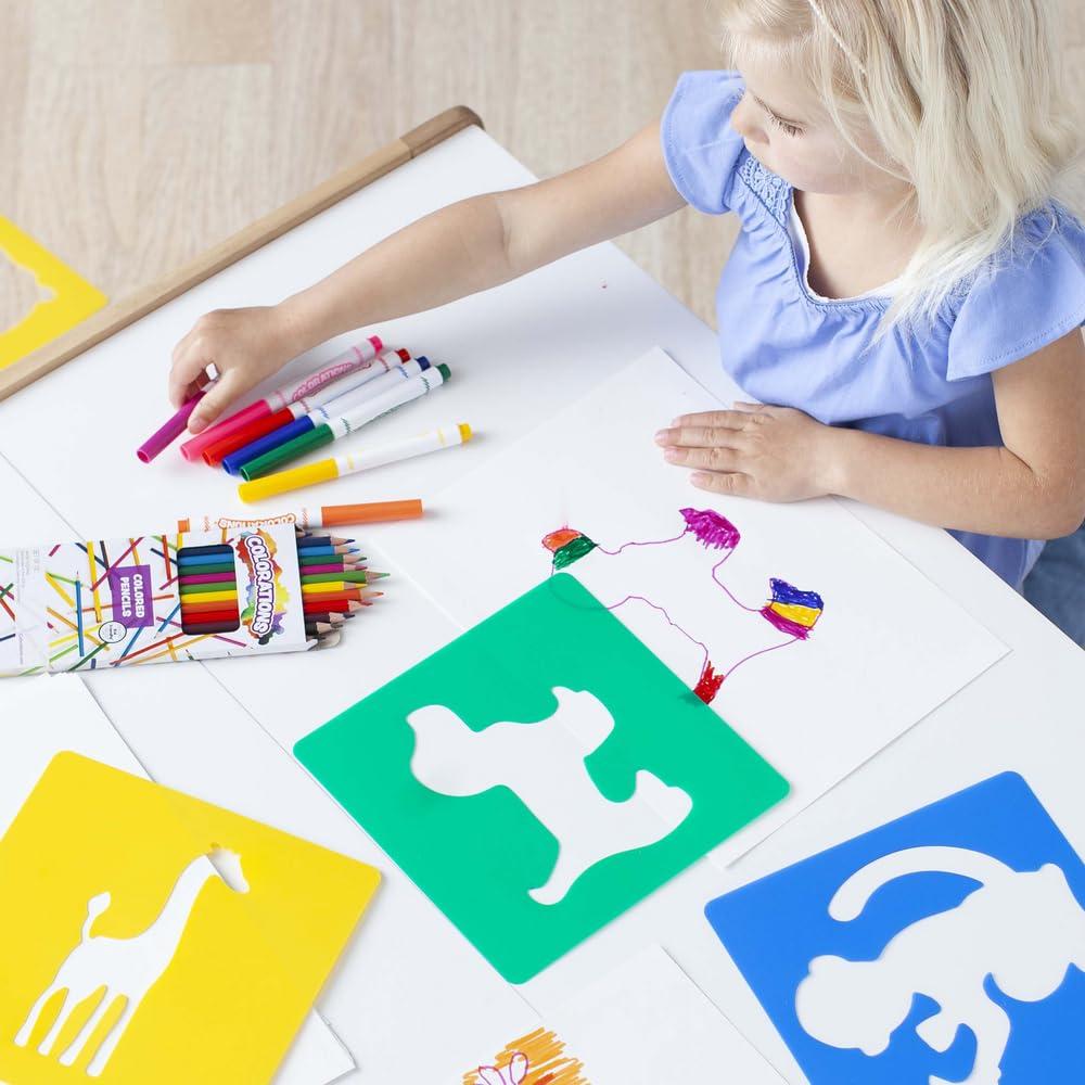 Plantillas de Animales Coloraciones 12PK - Plástico Lavable 20.32 cm