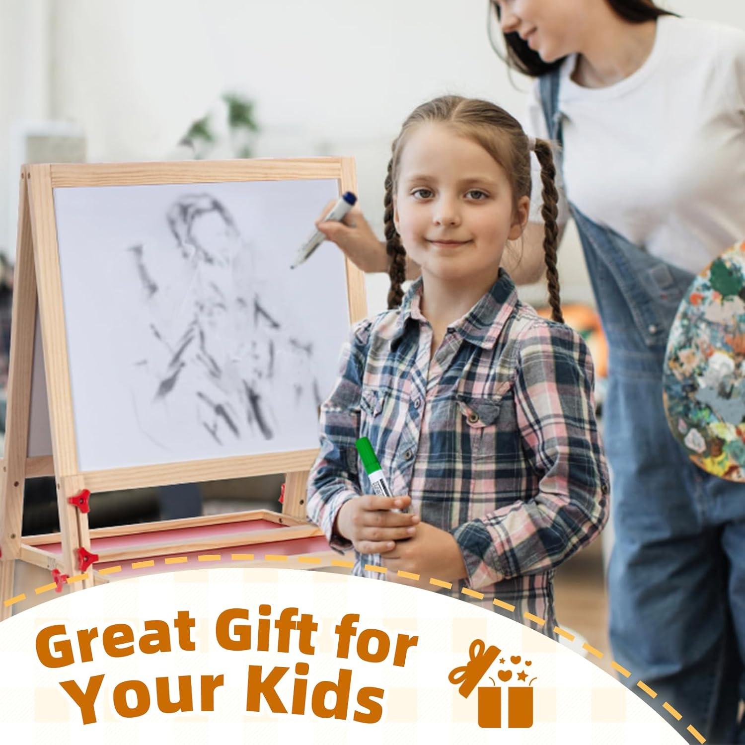 Caballete de Madera Plegable OMOTIYA Altura Ajustable 3-8 Años